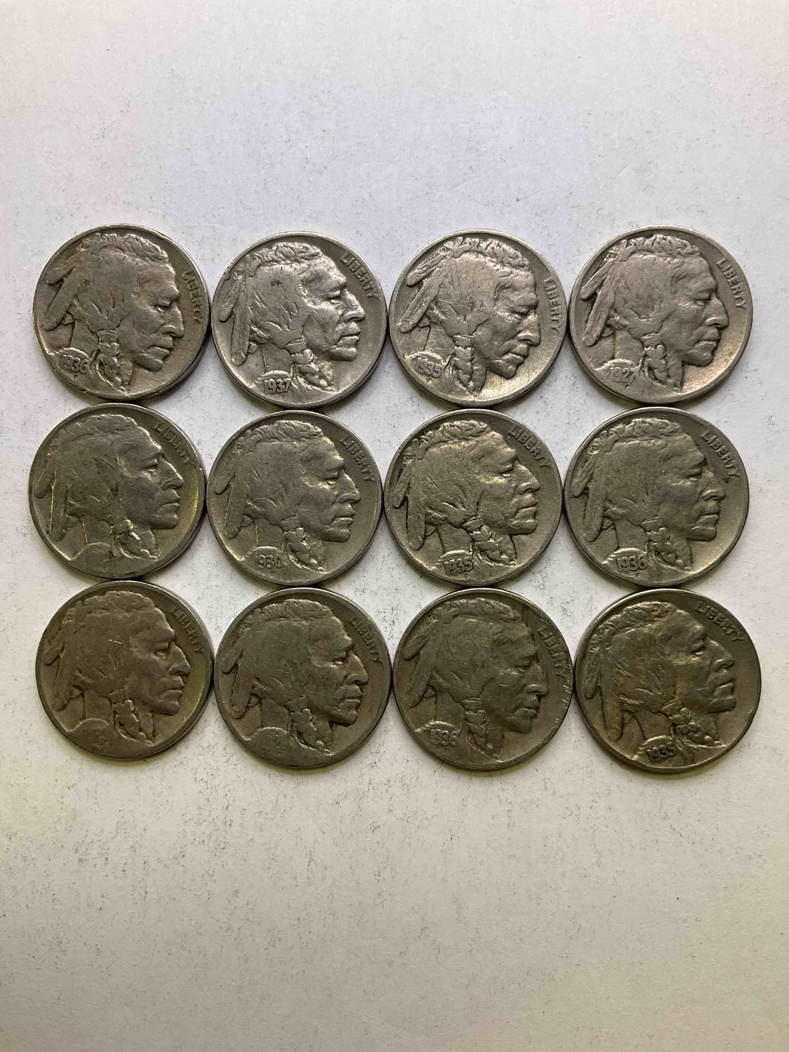 Historic Buffalo Nickels! Indian. Head Buffalo Nickels Were Minted From 1913 To 1938 & Have Become A Favorite For Coin Collectors Around The World! Own Pieces Of American History With These Cools Indian Head Buffalo Nickels In Circulated Condition, Many With Visible Dates!