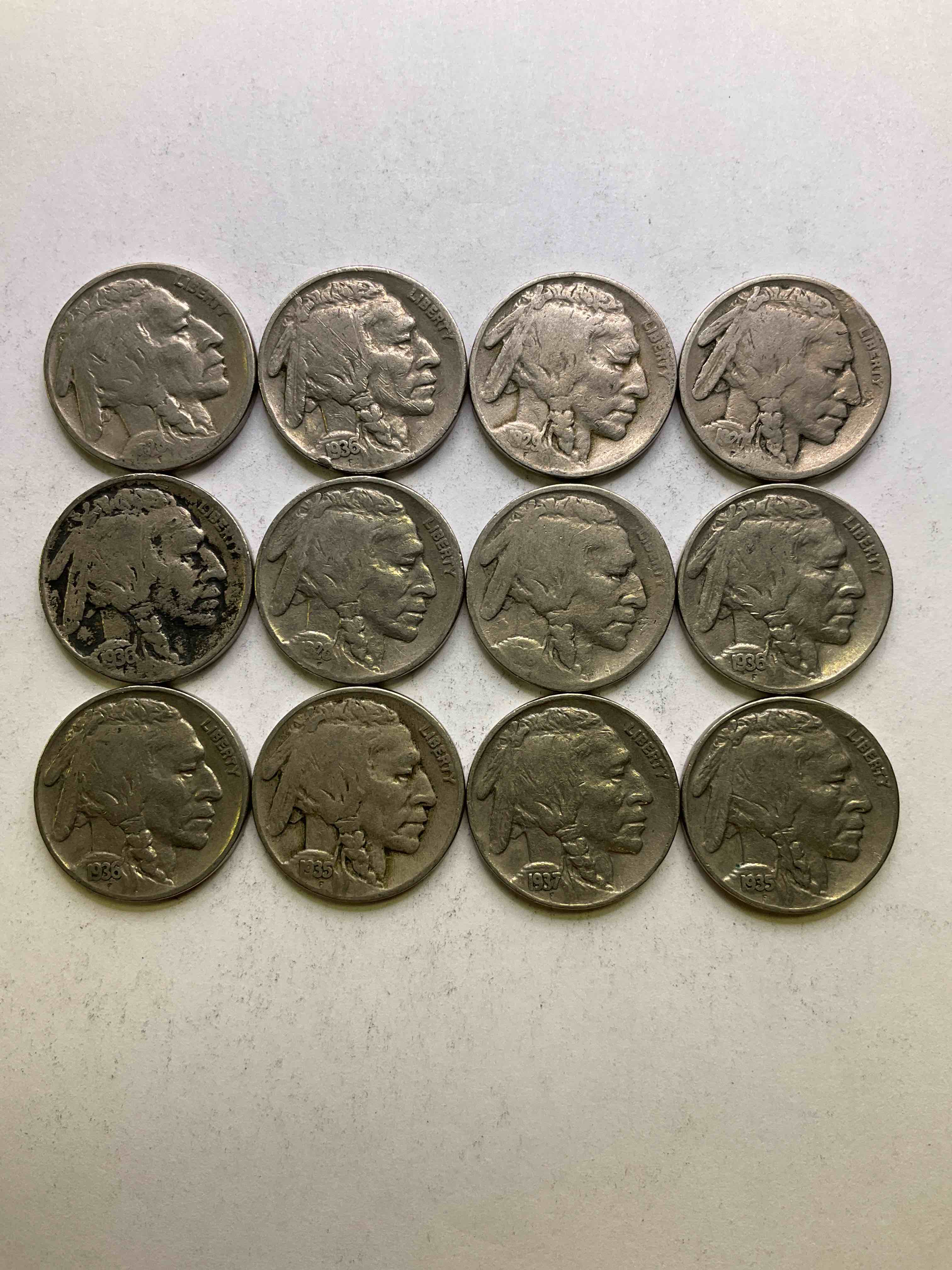 Historic Buffalo Nickels! Indian Head Buffalo Nickels Were Minted From 1913 To 1938 & Have Become A Favorite For Coin Collectors Around The World! Own Pieces Of American History With These Cools Indian Head Buffalo Nickels In Circulated Condition, Many With Visible Dates!