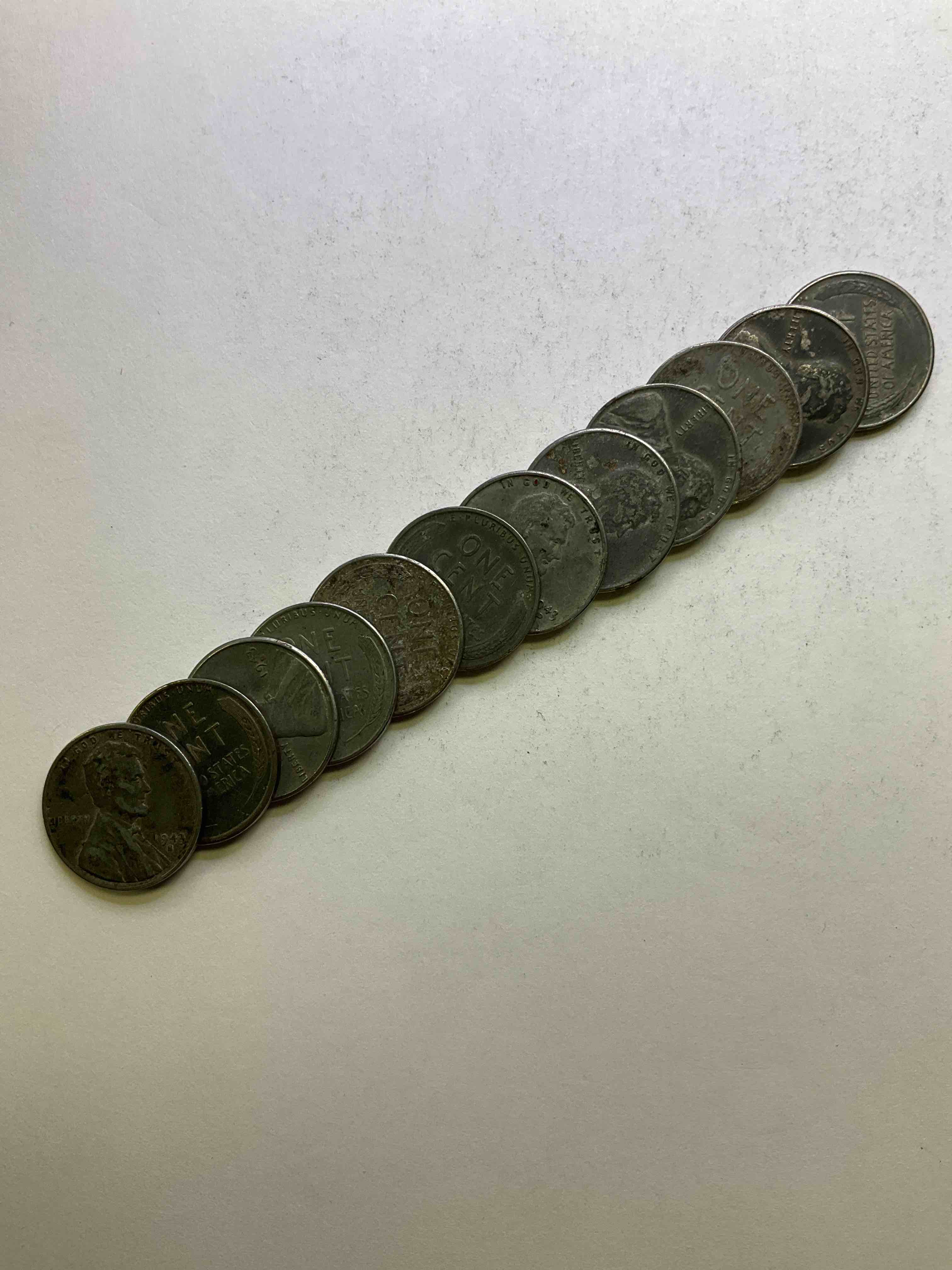 1943 World War II History! Did You Know That In 1943 Copper Was So Valuable For Making Ammunition That The U.S. Treasury Made Pennies Out Of Steel?! 1943 STEEL Pennies Have Become Valuable, Rare Collector Items! Up For Auction Are Rare WWII Steel Pennies Appearing Circulated, Includes The Much Rarer San Francisco & Philly Mint! Own Pieces Of World War I History That Are An Awesome Investment!