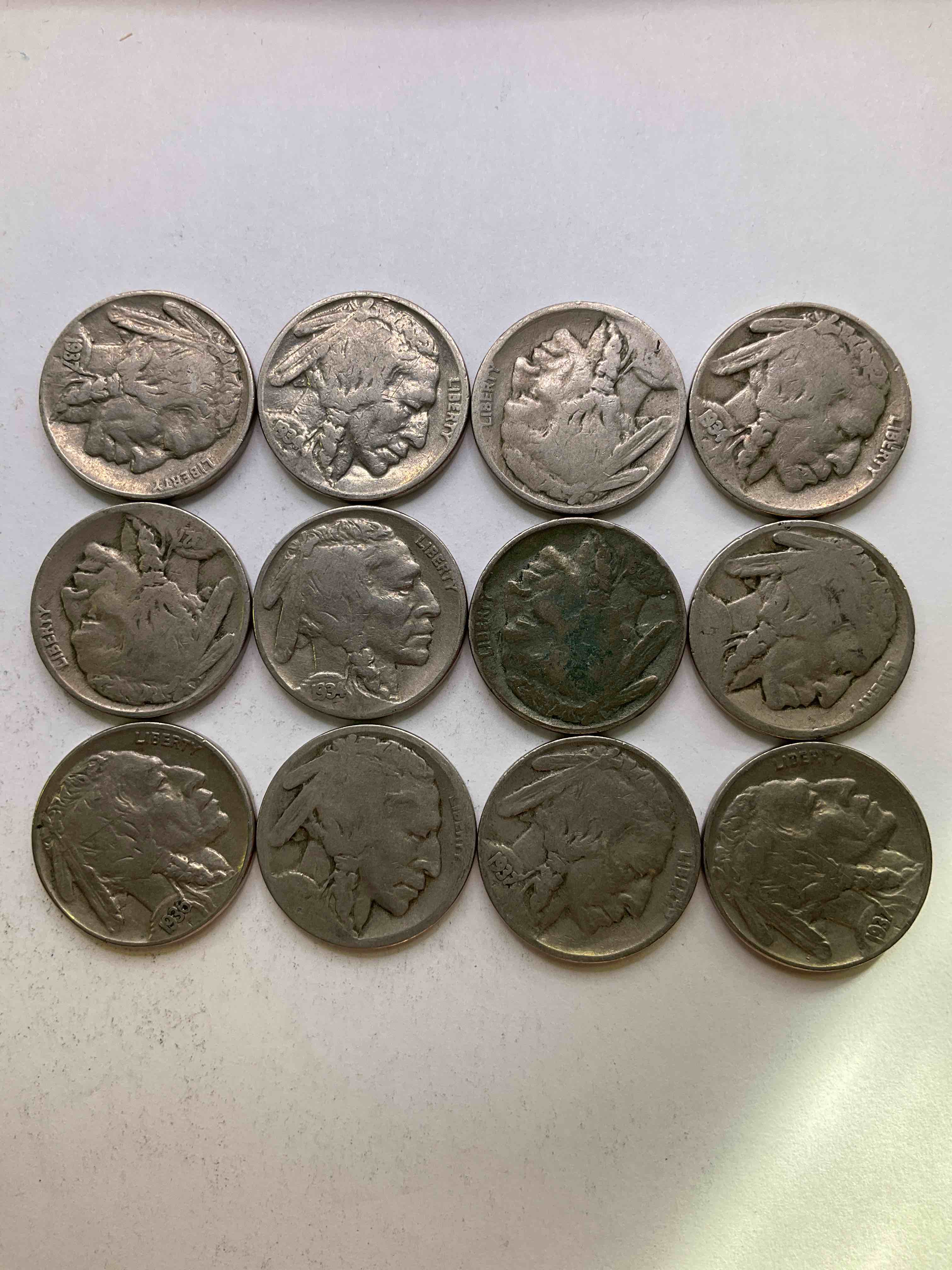 Historic Buffalo Nickels! Indian Head Buffalo Nickels Were Minted From 1913 To 1938 & Have Become A Favorite For Coin Collectors Around The World! Own Pieces Of American History With These Cools Indian Head Buffalo Nickels In Circulated Condition, Many With Visible Dates!
