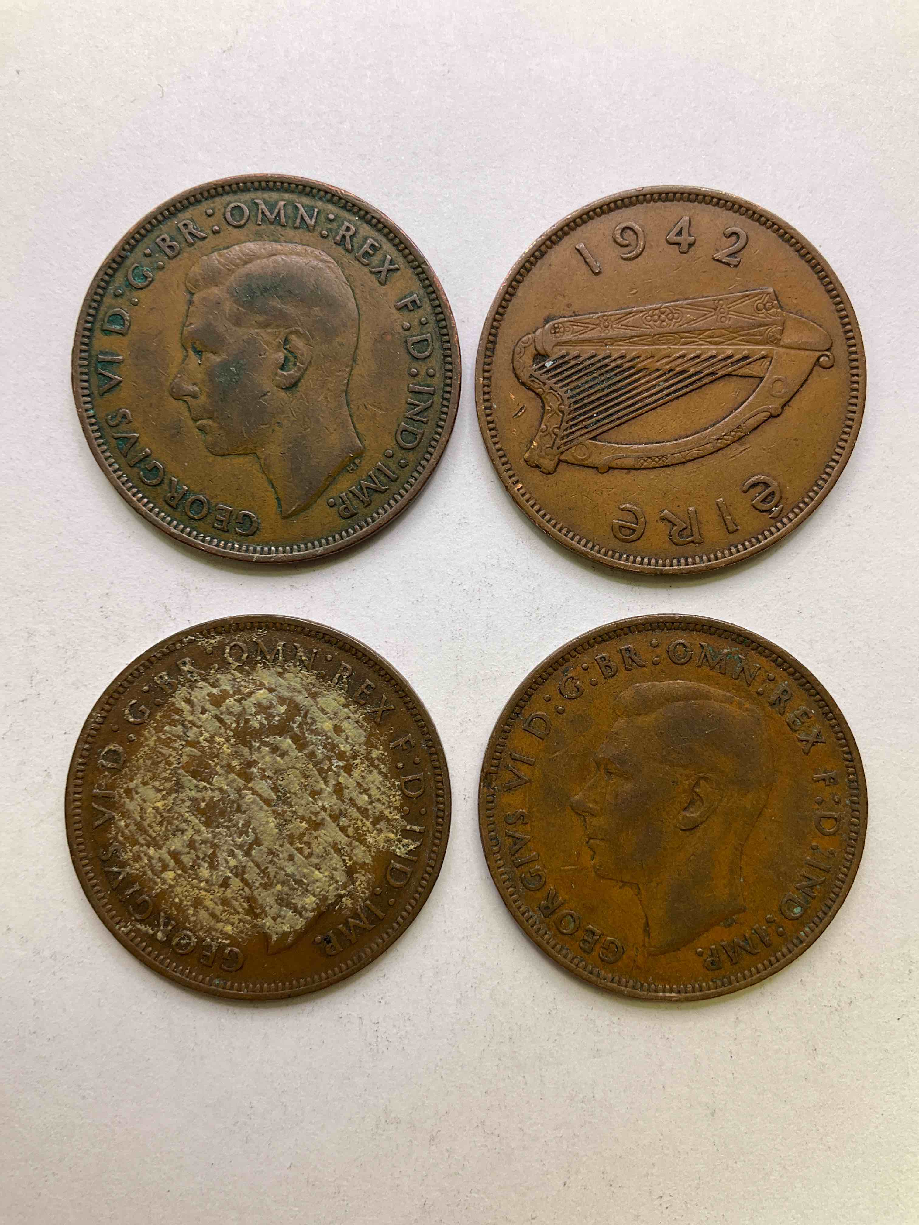 World War Il International Coins! Four Really Cool International Coins Minted During The Height Of World War II! Great For History Buffs!