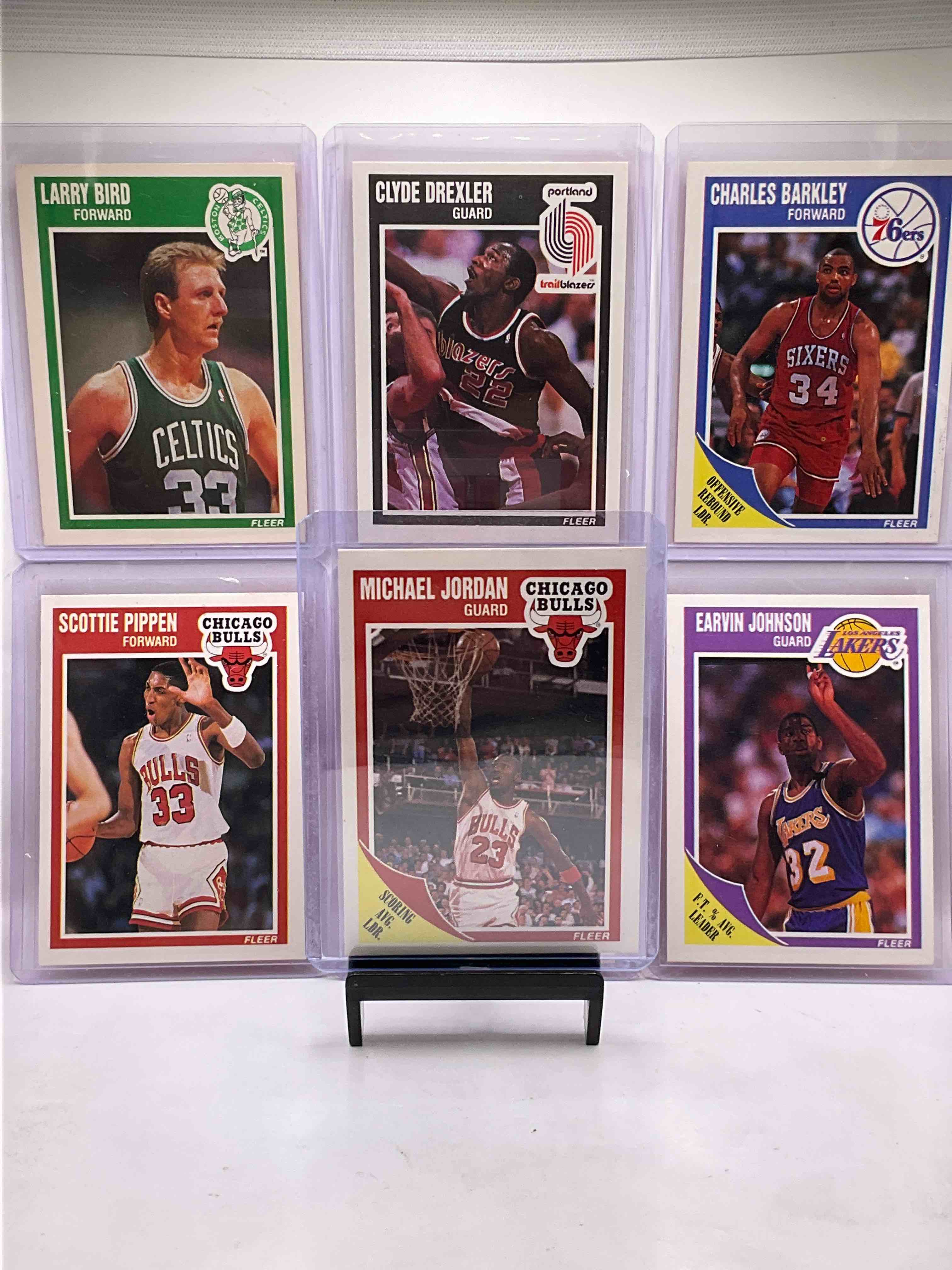 Holy Grail Basketball! 1989 Fleer Basketball Cards! 50 Card Craziness! One Of The Most Coveted Michael Jordan, Magic Johnson, Larry Bird, Scottie Pippen, Charles Barkley & Clyde Drexler Cards! Along With Other Nice 1989 NBA Basketball Cards! Clyde Drexler, Reggie Miller, Akeem Olajuwon & More! These Cards Are Super Rare, Only 3 Years Off From A Jordan Rookie! Awesome Base Cards Combo! Wow! Mixed With A Variety Of Other Cards, Doesn’t Get Better Than This!