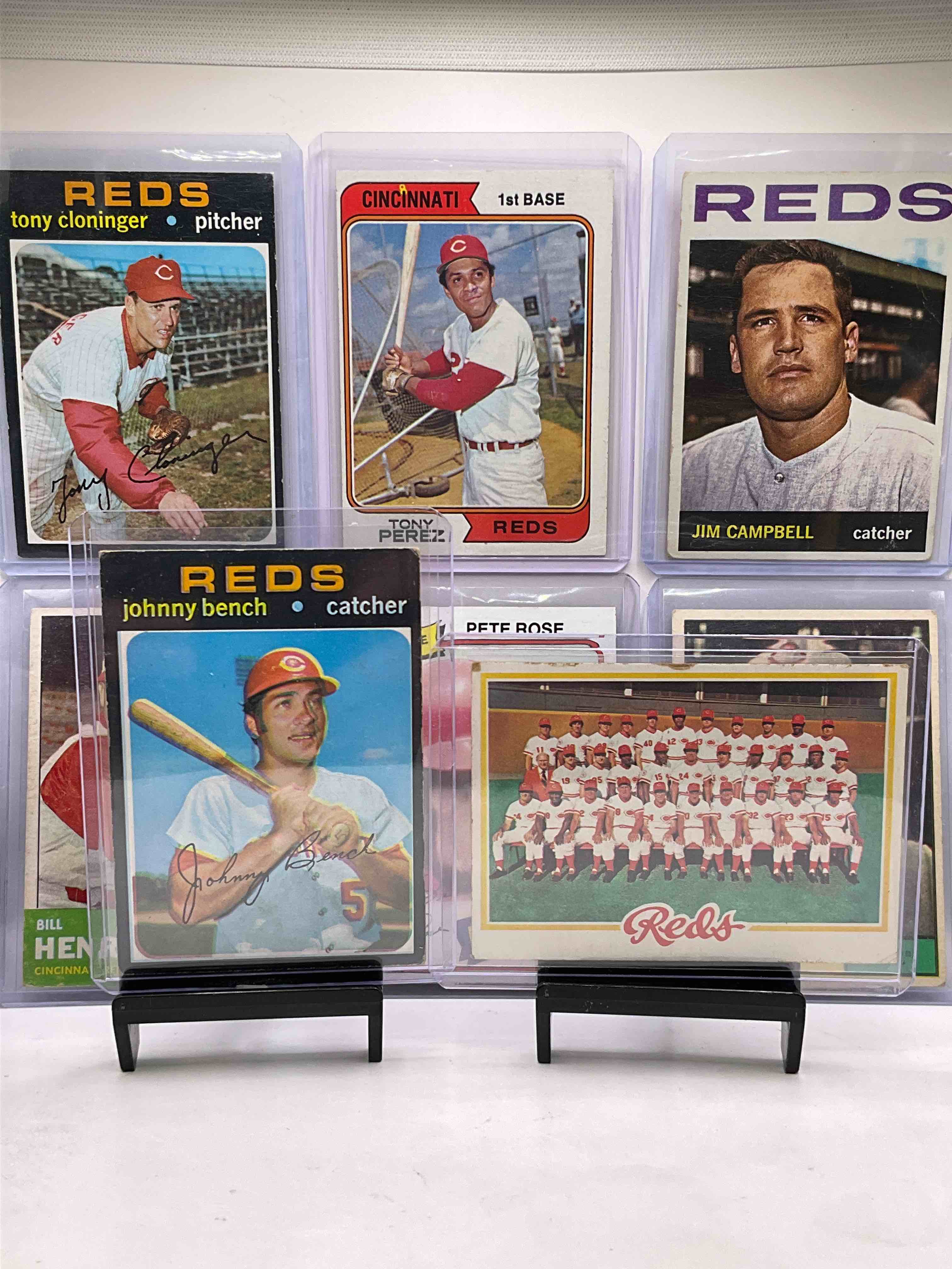 Vintage Reds Bundle! 24 Card Awesomeness! Johnny Bench 70’s Card, 1978 Reds Team Card & More! Stars From Pete Rose, Bill Henry, Johnny Bench, Tony Perez & So Many More!