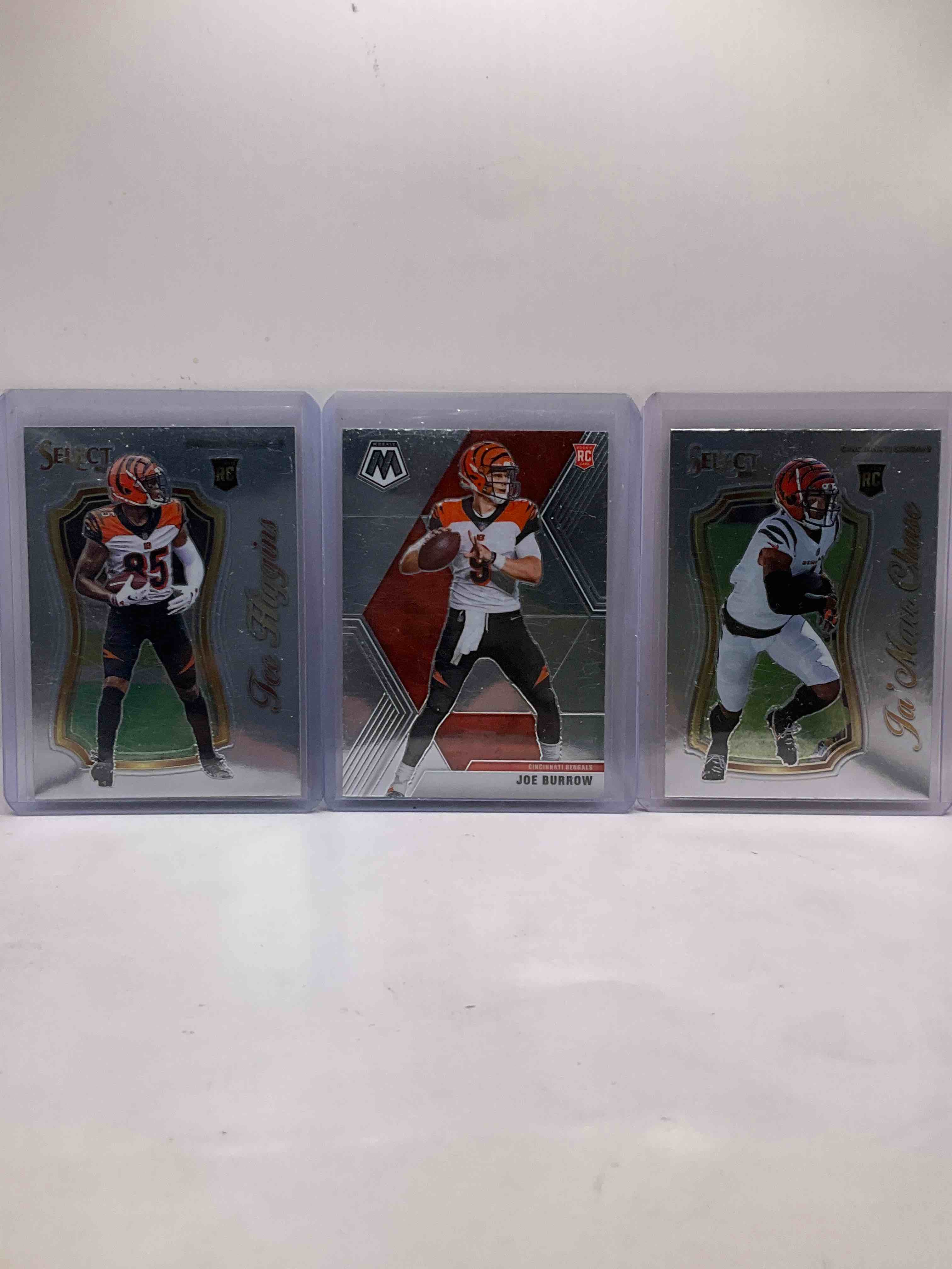 Bengals Bonanza! Cindy Fans Rejoice! Joe Burrow Mosaic Rookie, Higgins Select Rookie, Chase Select Rookie, Prizm Higgins Rookie, Elites, Mosaics, Contenders & So Many More Vintage & New Bengals, 50 Card Lot!