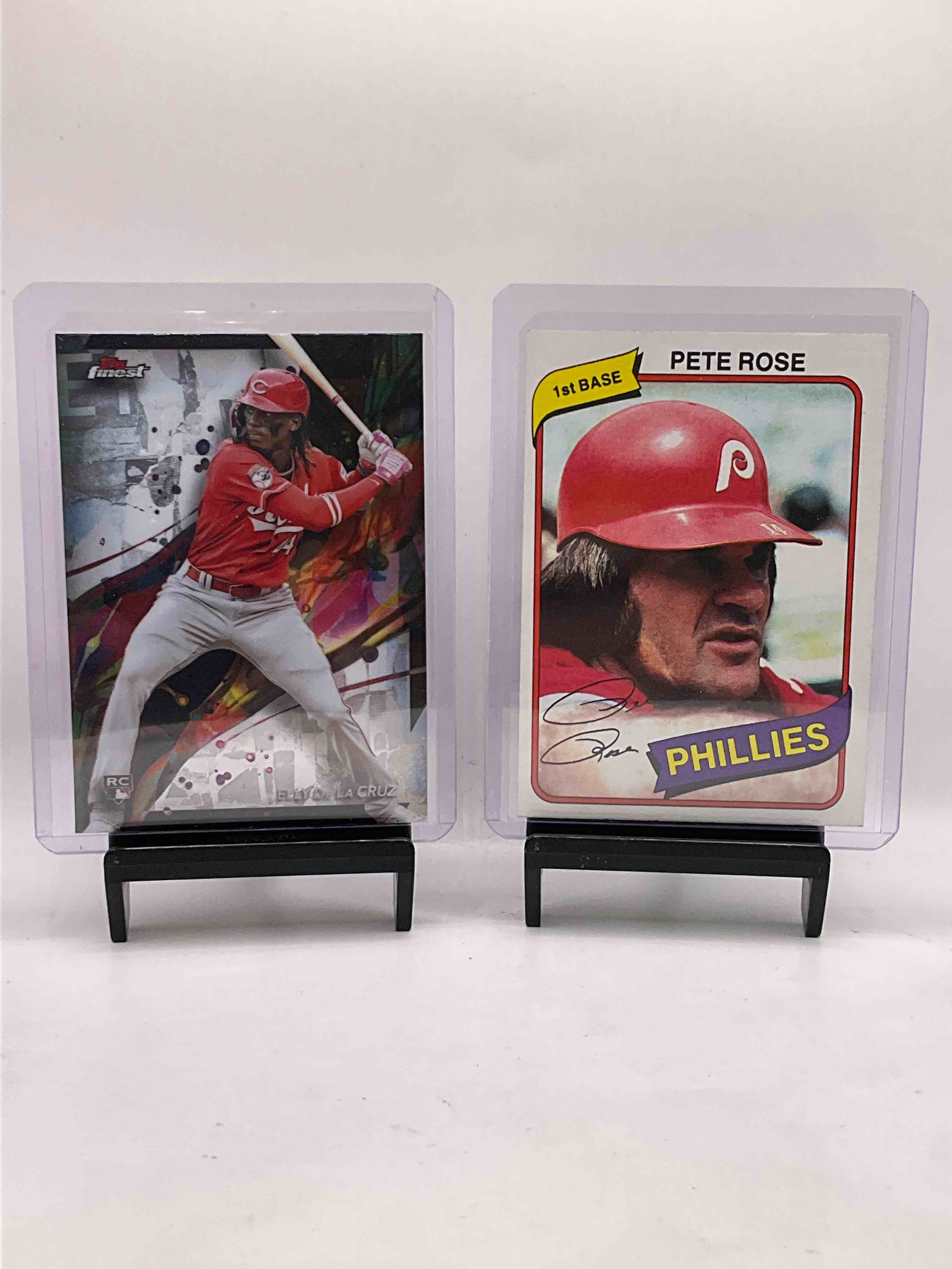 Reds! Modern & Vintage! Elly De La Cruz Topps Finest Rookie Card, Pete Rose Vintage Card, Spemcer Steer, Hunter Greene, De La Cruz, Barry Larkin & More! Insane Reds!