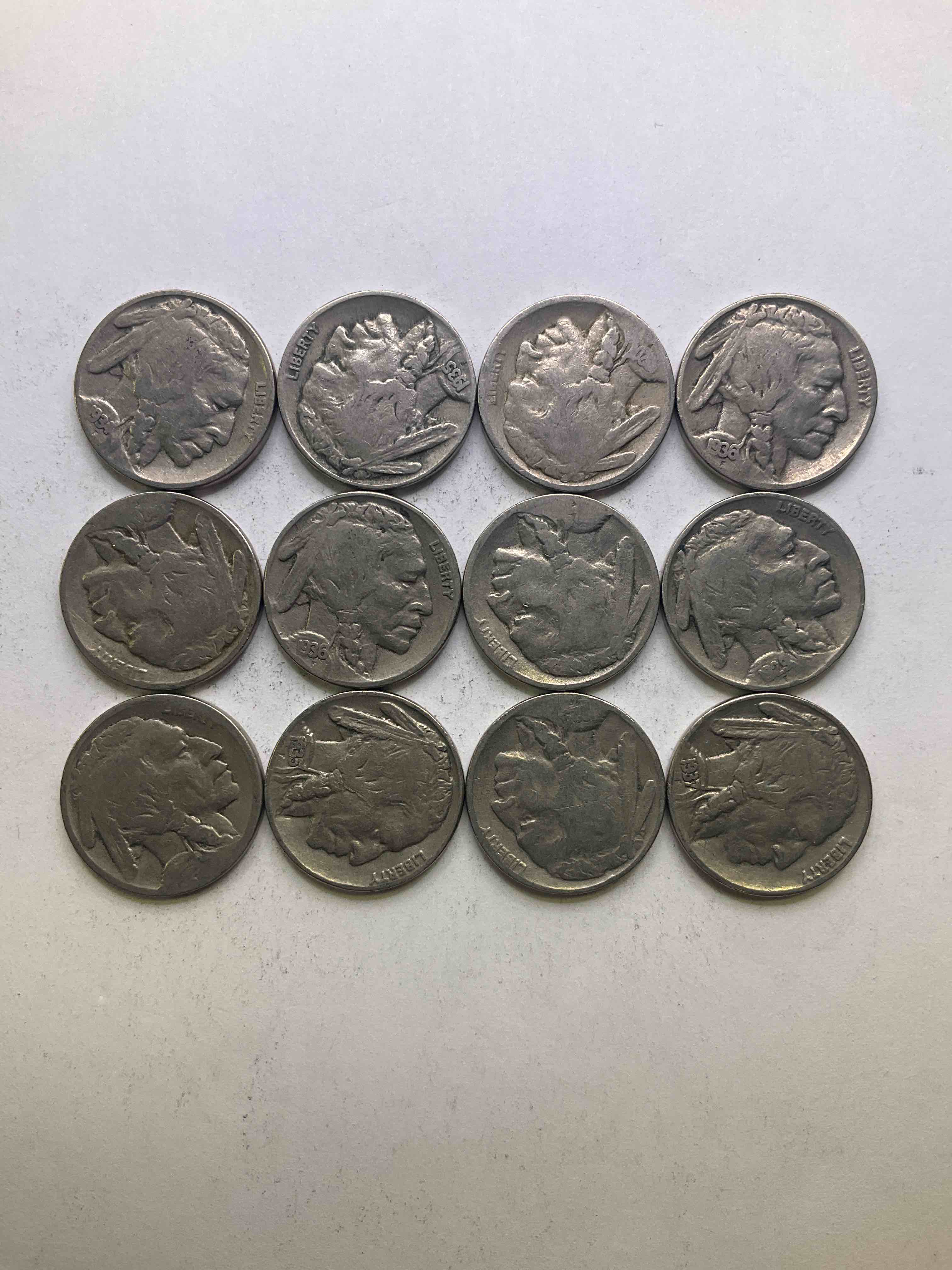 Historic Buffalo Nickels! Indian Head Buffalo Nickels Were Minted From 1913 To 1938 & Have Become A Favorite For Coin Collectors Around The World! Own Pieces Of American History With These Cools Indian Head Buffalo Nickels In Circulated Condition, Most With Visible Dates Which Is Very Rare For Buffalo Nickels!