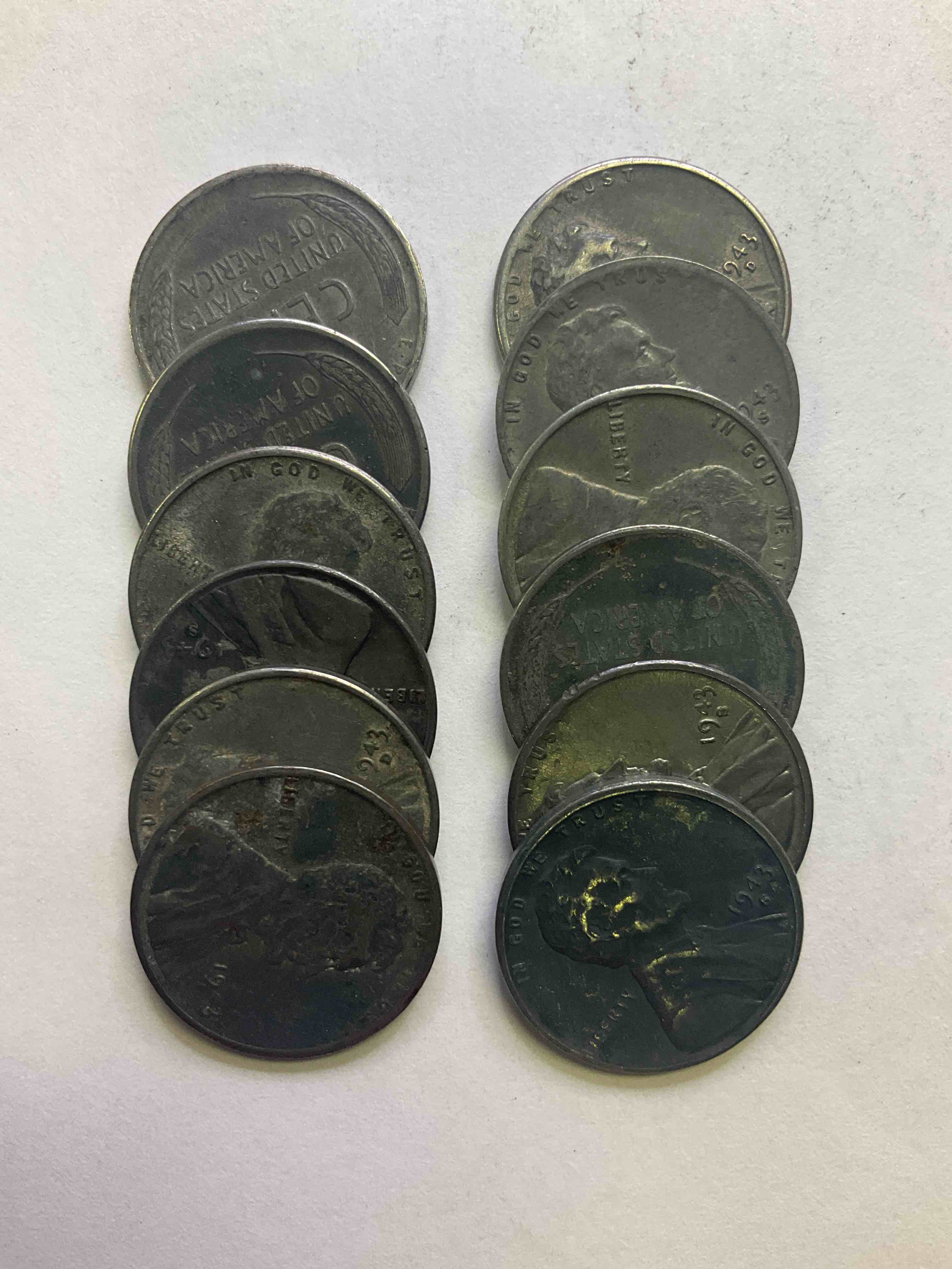 1943 World War II History! Did You Know That In 1943 Copper Was So Valuable For Making Ammunition That The U.S. Treasury Made Pennies Out Of Steel?! 1943 STEEL Pennies Have Become Valuable, Rare Collector Items! Up For Auction Are Rare WWII Steel Pennies Appearing Circulated. Own Pieces Of World War I History That Are An Awesome Investment!