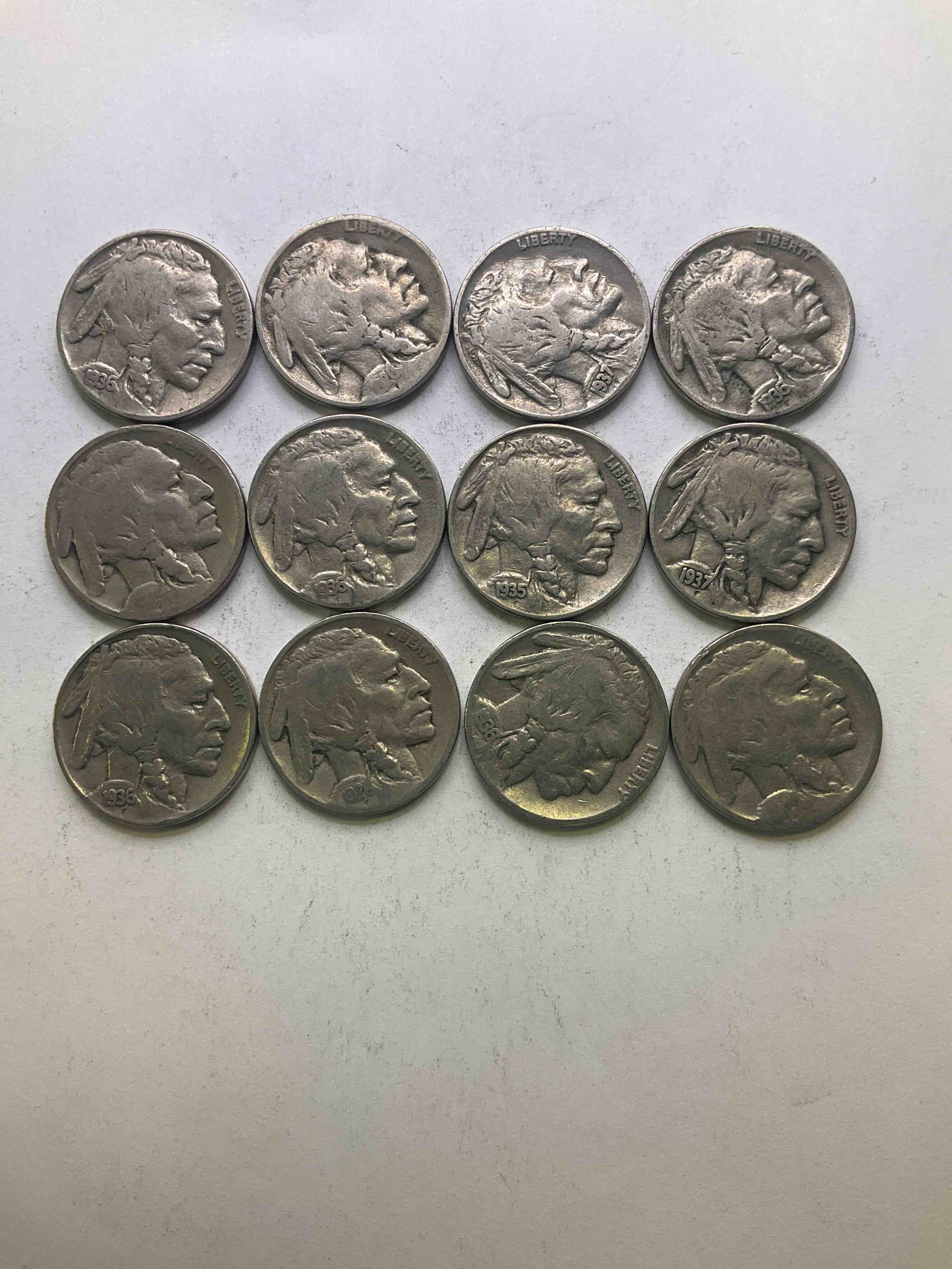 Historic Buffalo Nickels! Indian Head Buffalo Nickels Were Minted From 1913 To 1938 & Have Become A Favorite For Coin Collectors Around The World! Own Pieces Of American History With These Cools Indian Head Buffalo Nickels In Circulated Condition, Most With Visible Dates Which Is Very Rare For Buffalo Nickels!