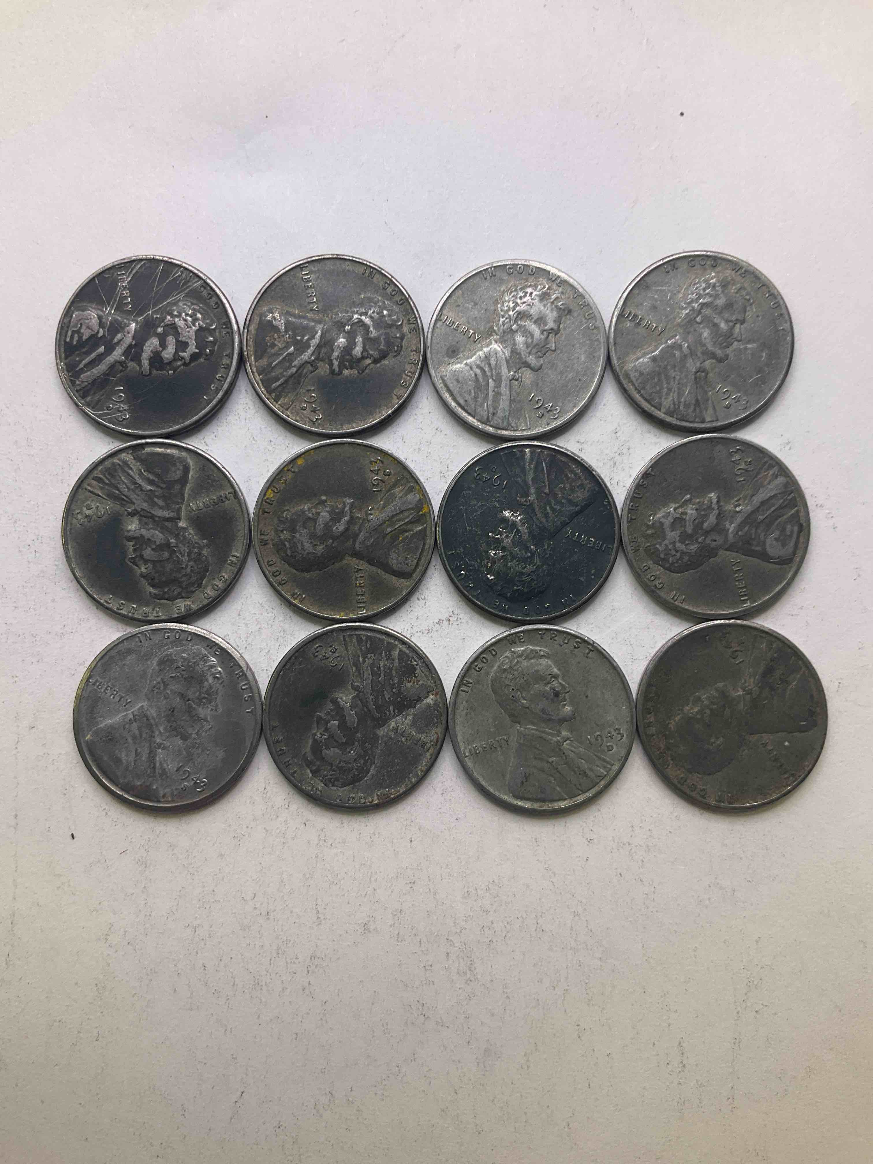 1943 World War II History! Did You Know That In 1943 Copper Was So Valuable For Making Ammunition That The U.S. Treasury Made Pennies Out Of Steel?! 1943 STEEL Pennies Have Become Valuable, Rare Collector Items! Up For Auction Are Rare WWII Steel Pennies Appearing Circulated. Own Pieces Of World War I History That Are An Awesome Investment!