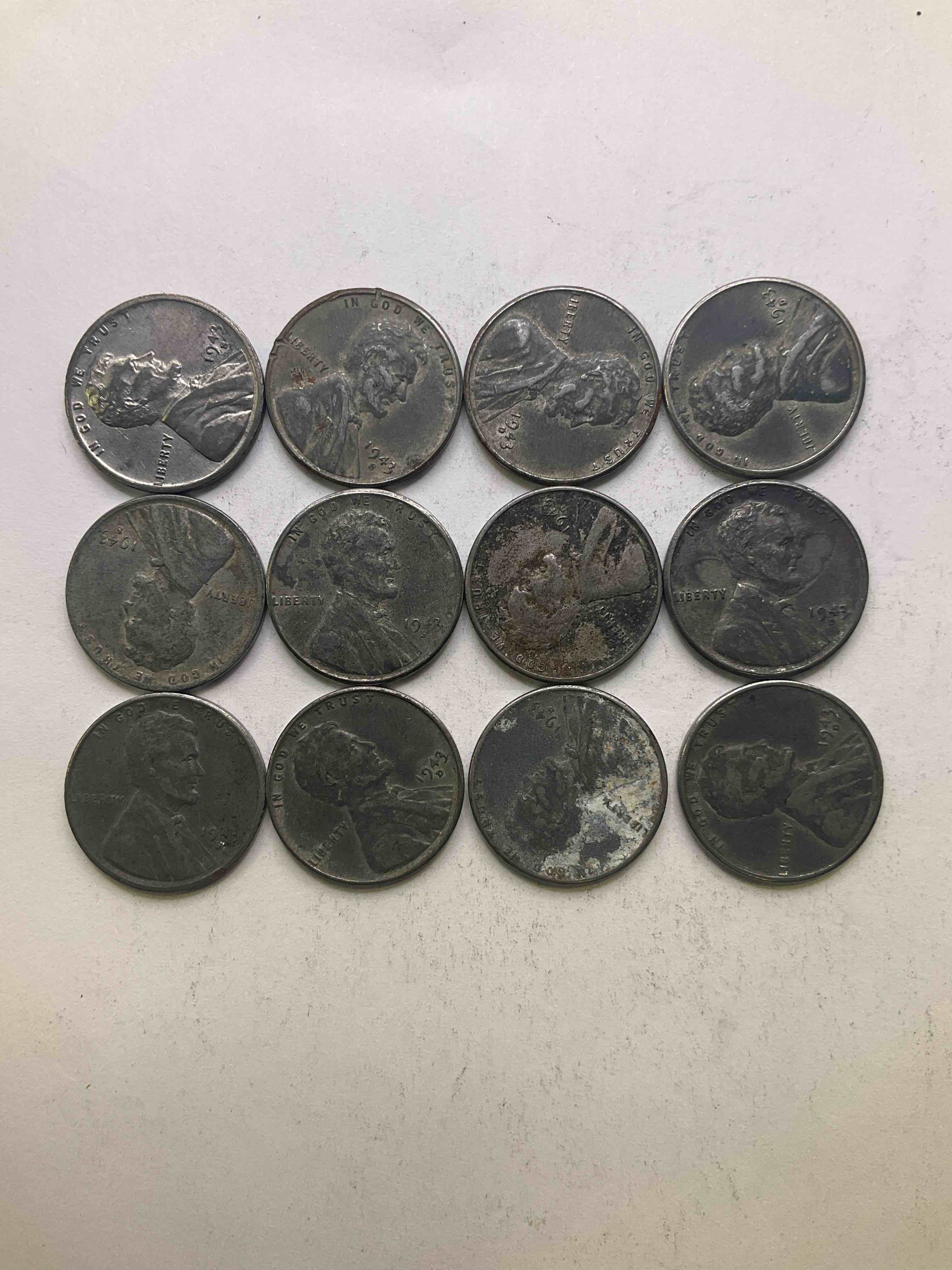 1943 World War II History! Did You Know That In 1943 Copper Was So Valuable For Making Ammunition That The U.S. Treasury Made Pennies Out Of Steel?! 1943 STEEL Pennies Have Become Valuable, Rare Collector Items! Up For Auction Are Rare WWII Steel Pennies Appearing Circulated. Own Pieces Of World War I History That Are An Awesome Investment!