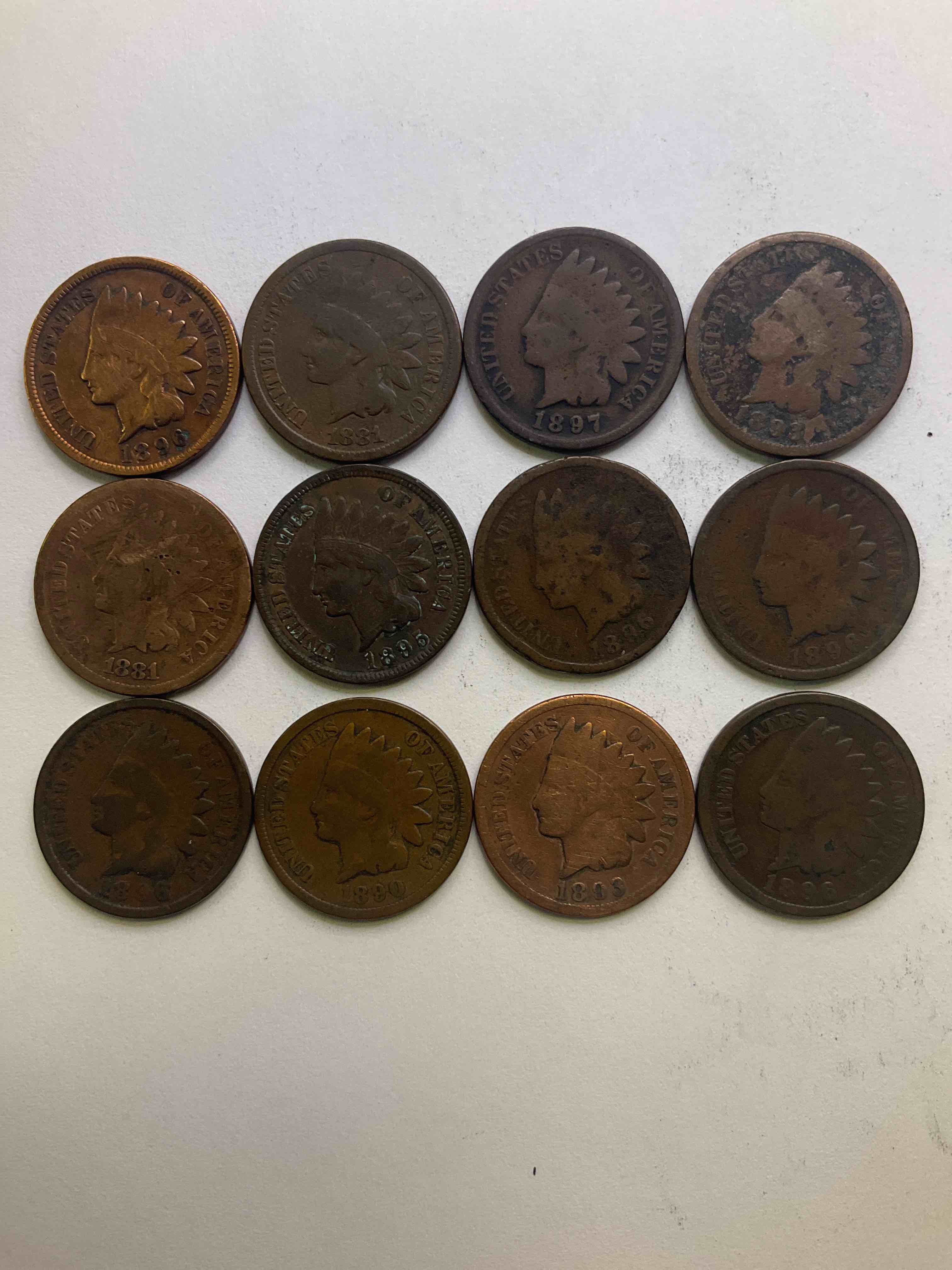 Indian Head Pennies! These Gorgeous U.S. Pennies Were Minted From 1859-1909 & Have Become Serious Collector Items! The "Indian Head" Design Is Actually A Representation Of Lady Liberty Wearing An Indian Headdress. Here Are Beautiful, Well-Kept Examples Representing Many Different Mint Years! Great For Collecting. Investing & Learning History!