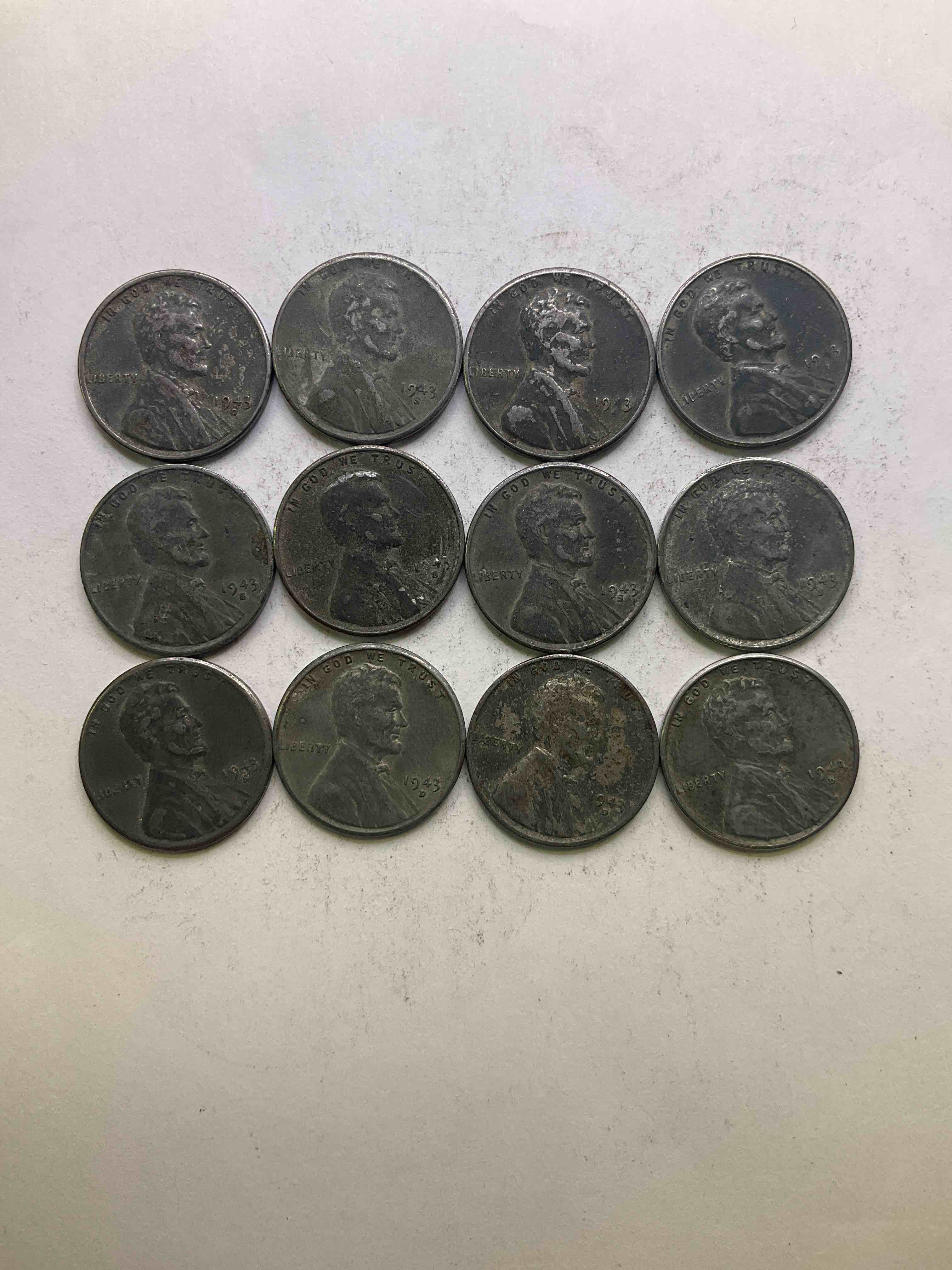 1943 World War II History! Did You Know That In 1943 Copper Was So Valuable For Making Ammunition That The U.S. Treasury Made Pennies Out Of Steel?! 1943 STEEL Pennies Have Become Valuable, Rare Collector Items! Up For Auction Are Rare WWII Steel Pennies Appearing Circulated. Own Pieces Of World War I History That Are An Awesome Investment!