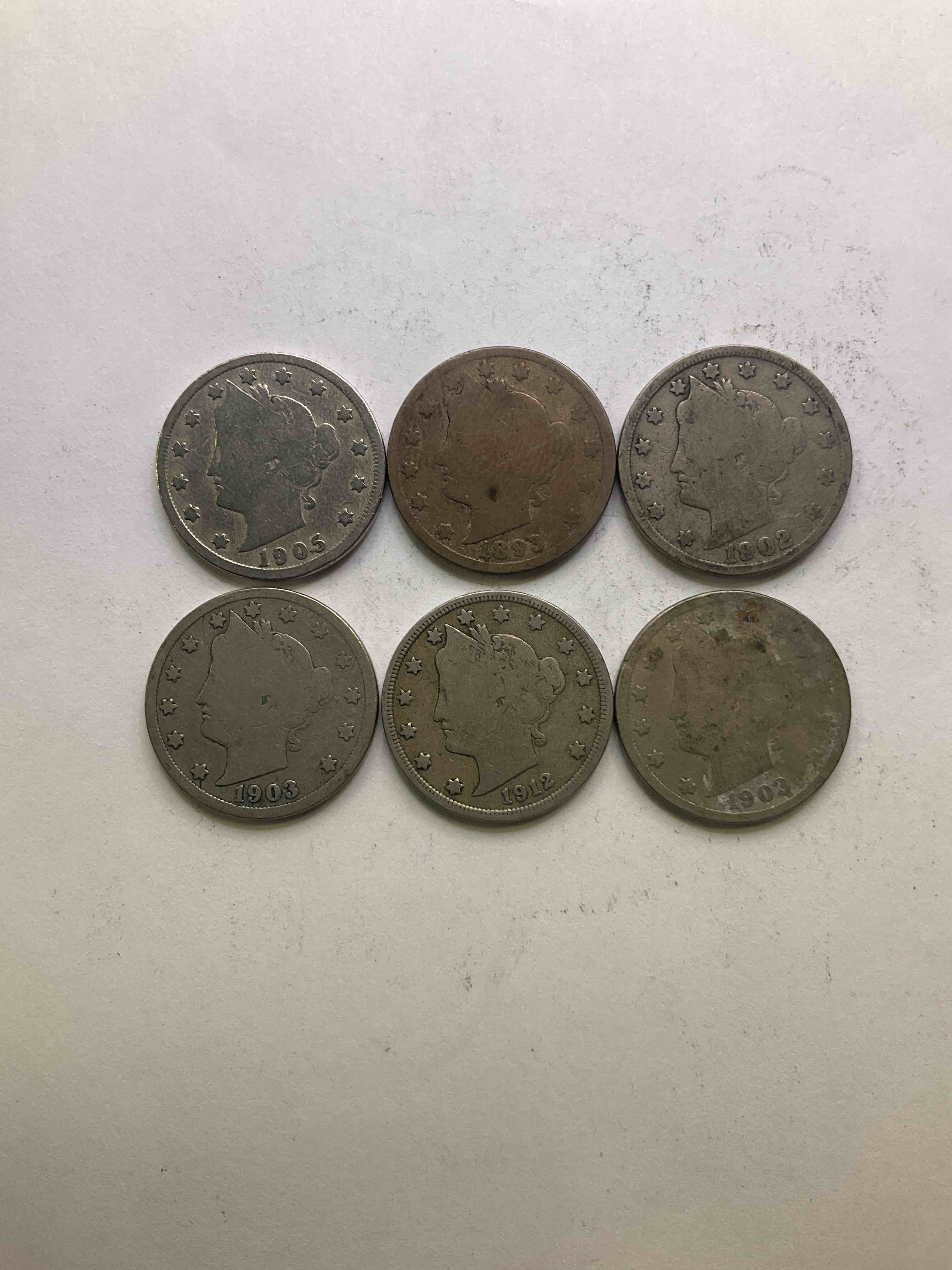 Year Of The Titanic! Antique U.S. Liberty Head "V Nickels," Minted From 1883 To 1913, Date On! Includes Rare 1912 Edition, The Year Of The Sinking Of The Titanic! Own A Piece Of History Great For Coin Collectors! Liberty Head V Nickels Were Minted Up Until 1913 & Were The Style Of Nickels Before Buffalo Nickels. Own Some Cool Pieces Of History! Rare To See These Coins With The "Date On" In Circulated Condition!