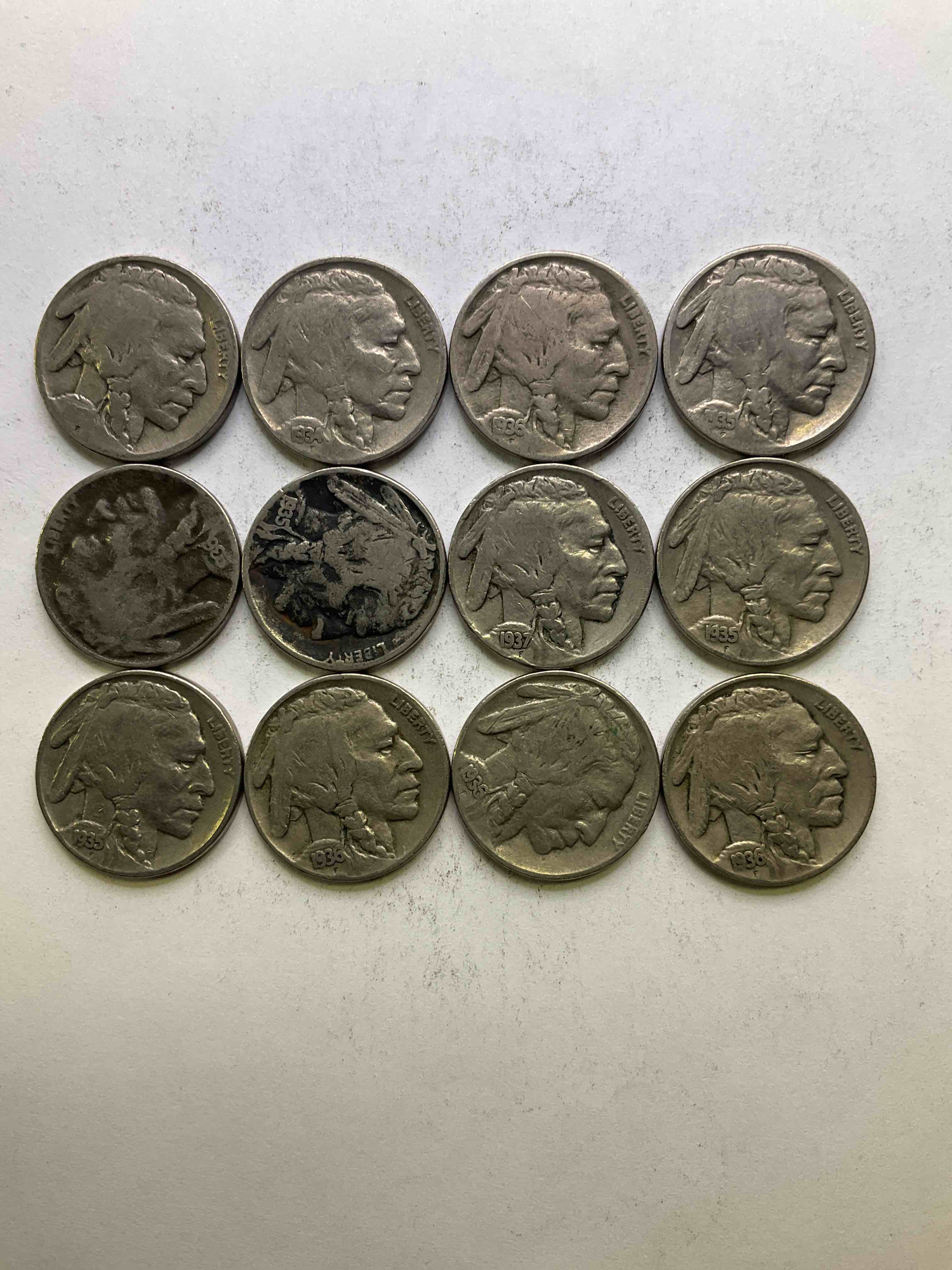 Historic Buffalo Nickels! Indian Head Buffalo Nickels Were Minted From 1913 To 1938 & Have Become A Favorite For Coin Collectors Around The World! Own Pieces Of American History With These Cools Indian Head Buffalo Nickels In Circulated Condition, Most With Visible Dates Which Is Very Rare For Buffalo Nickels!