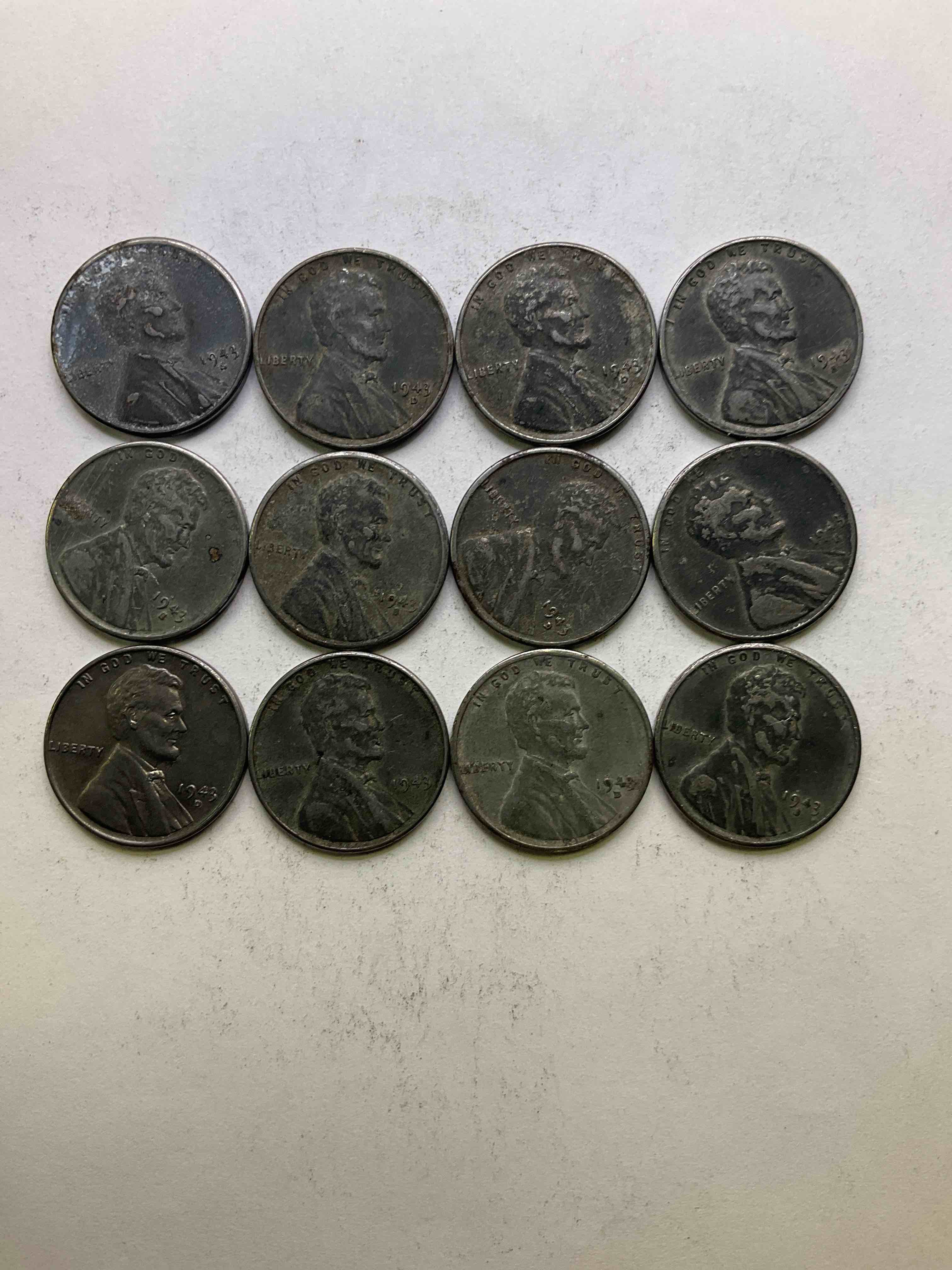1943 World War II History! Did You Know That In 1943 Copper Was So Valuable For Making Ammunition That The U.S. Treasury Made Pennies Out Of Steel?! 1943 STEEL Pennies Have Become Valuable, Rare Collector Items! Up For Auction Are Rare WWII Steel Pennies Appearing Circulated. Own Pieces Of World War I History That Are An Awesome Investment!