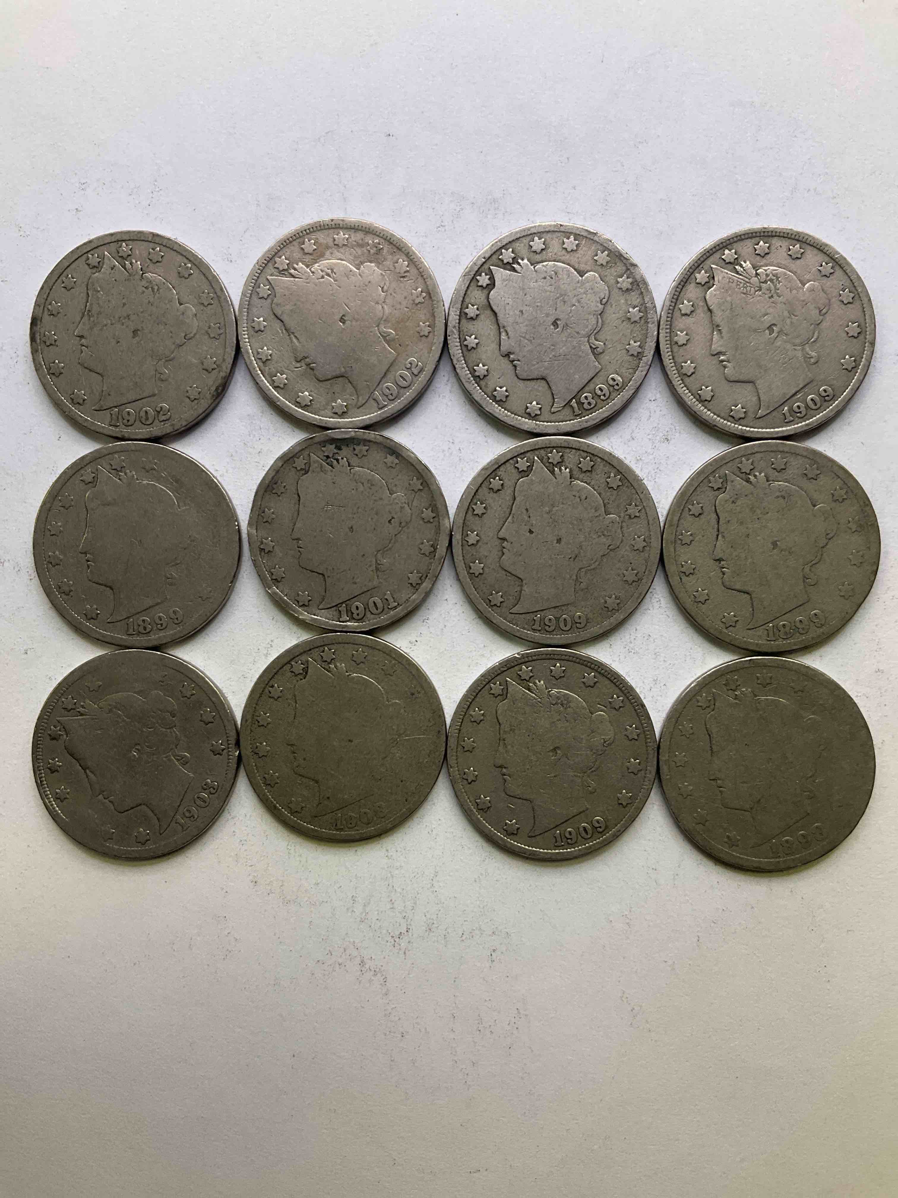 Antique U.S. Liberty Head "V Nickels," Minted From 1883 To 1913, Date On! Own A Piece Of History Great For Coin Collectors! Liberty Head V Nickels Were Minted Up Until 1913 & Were The Style Of Nickels Before Buffalo Nickels. Own Some Cool Pieces Of History! Rare To See These Coins With The "Date On" In Circulated Condition!