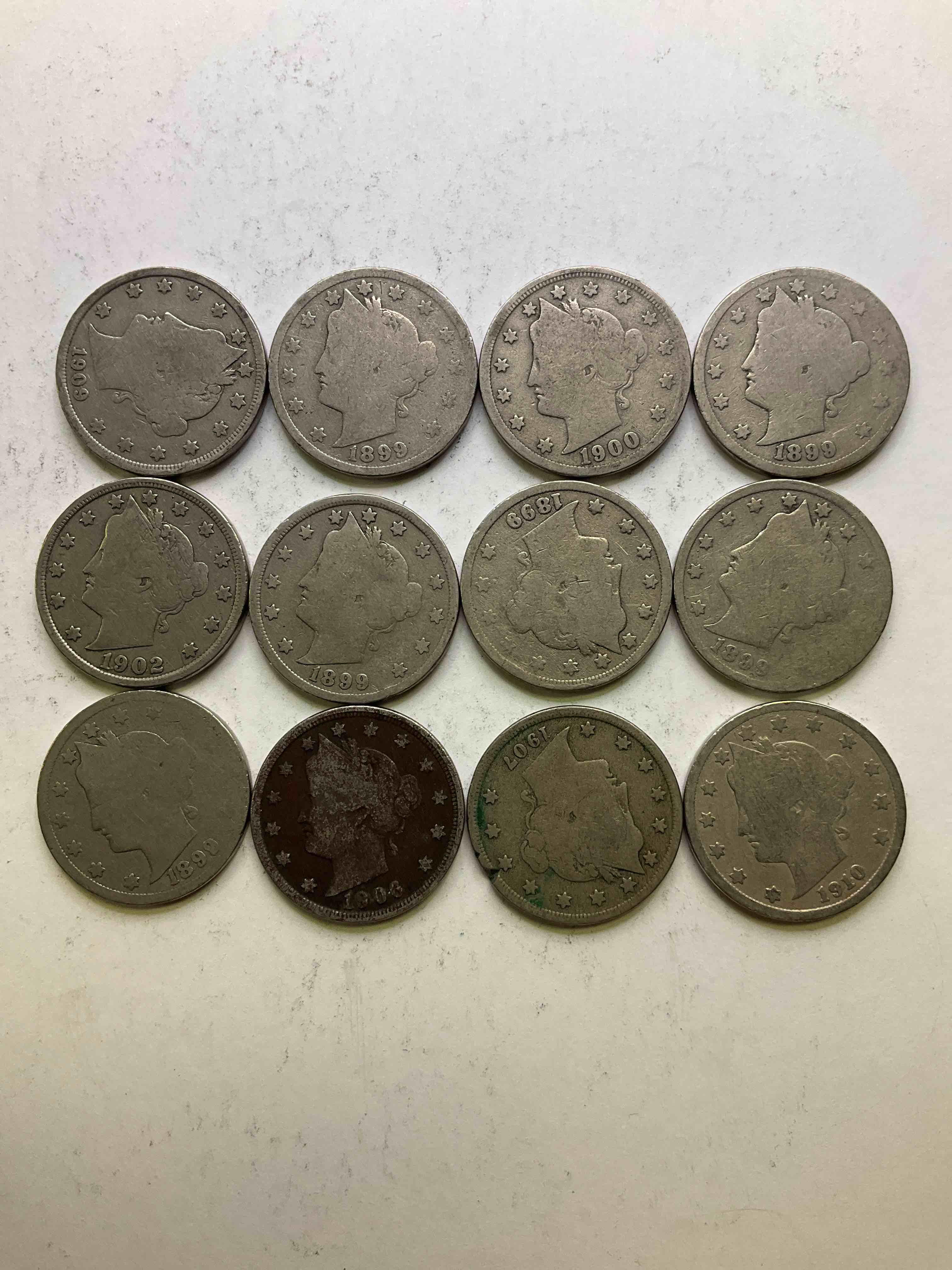 Antique U.S. Liberty Head "V Nickels," Minted From 1883 To 1913, Date On! Own A Piece Of History Great For Coin Collectors! Liberty Head V Nickels Were Minted Up Until 1913 & Were The Style Of Nickels Before Buffalo Nickels. Own Some Cool Pieces Of History! Rare To See These Coins With The "Date On" In Circulated Condition!