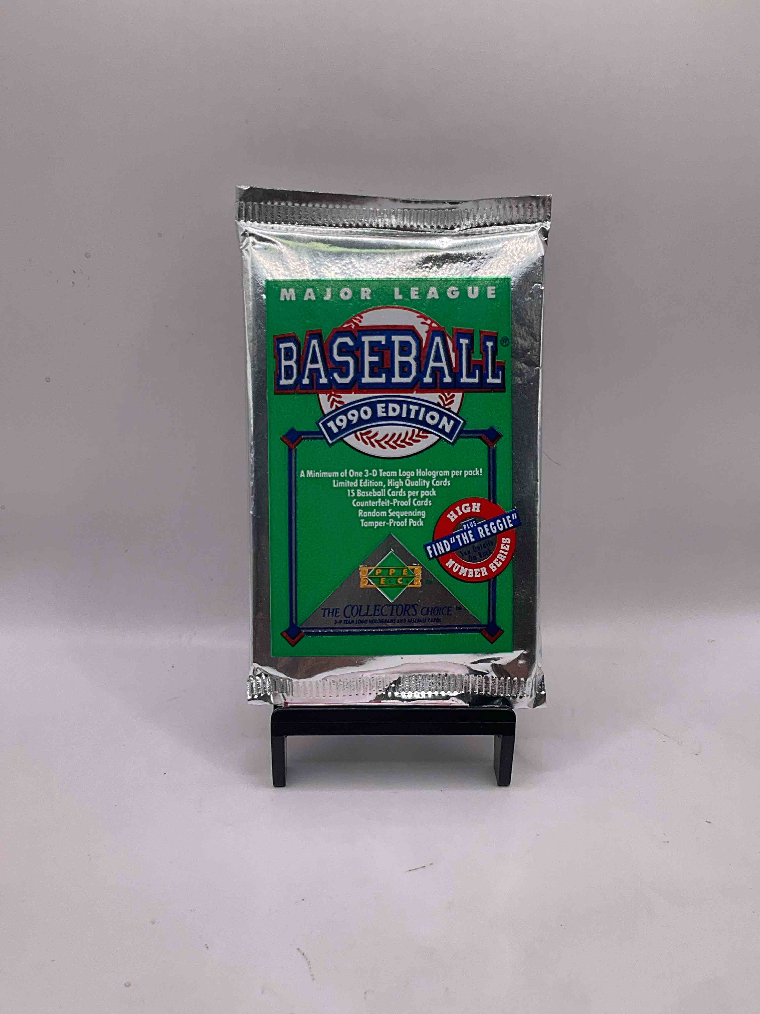 1990 Upper Deck Baseball Unopened Sports Trading Card Packs! Direct From Original Box! Look For Possible Collector’s 3D Team Logo Card! As Well As Early Ken Griffey Jr. Cards!