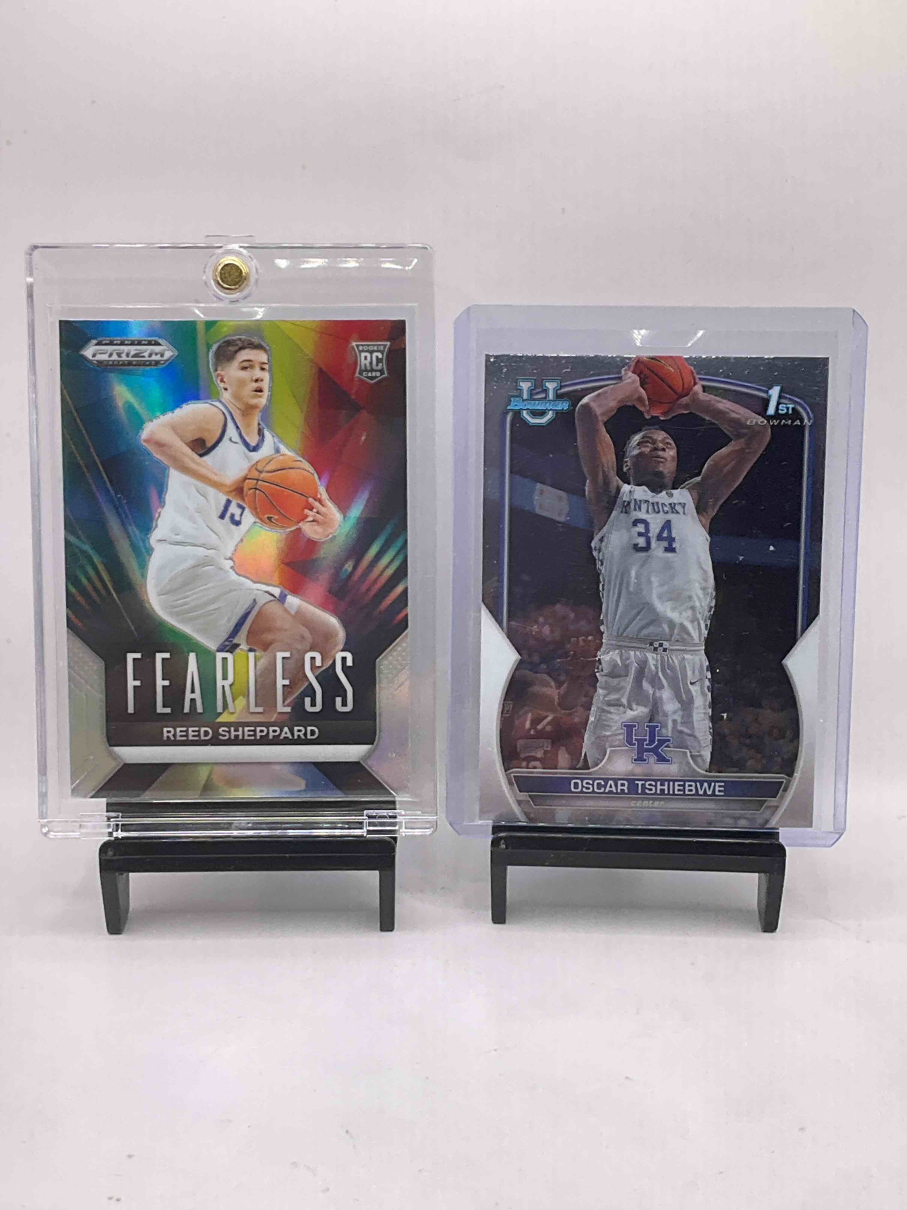 WILDCATS! Reed Sheppard Prizm Rookie Card, Oscar Tshiebwe Bowman U Rookie Card, Optic Gem Mint 10 Tyler Herro Rookie Card, KAT, Murray, Fox, Davis, SGA, Diallo, Booker & So Many More! Parallels & Prizms! INSANE CATS BUNDLE!