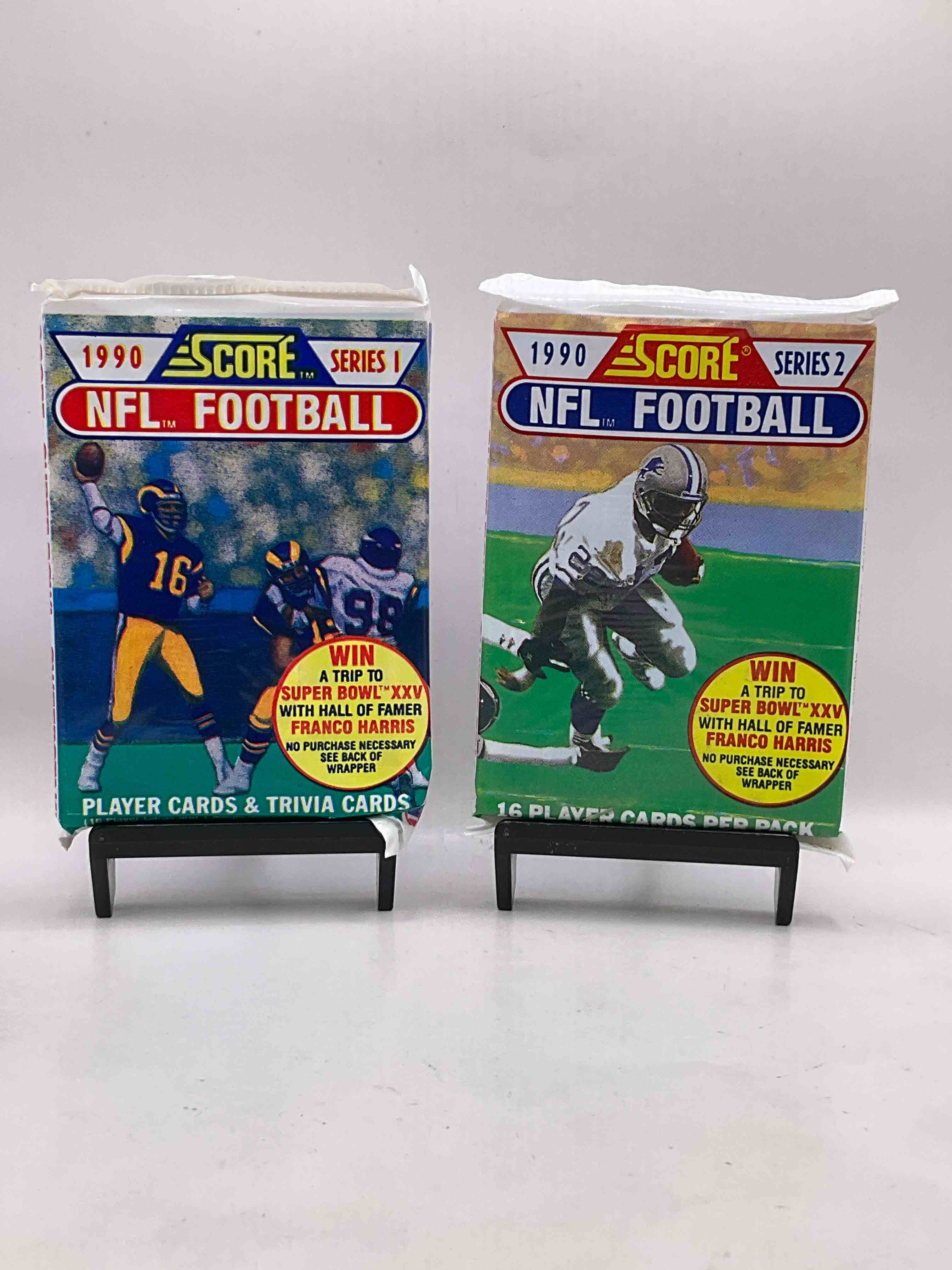 Emmitt Smith Rookie Year! 1990 Score Football Unopened Collectible Sports Card Packs! Direct From Original Box! Look For Valuable Emmitt Smith Rookie Cards!