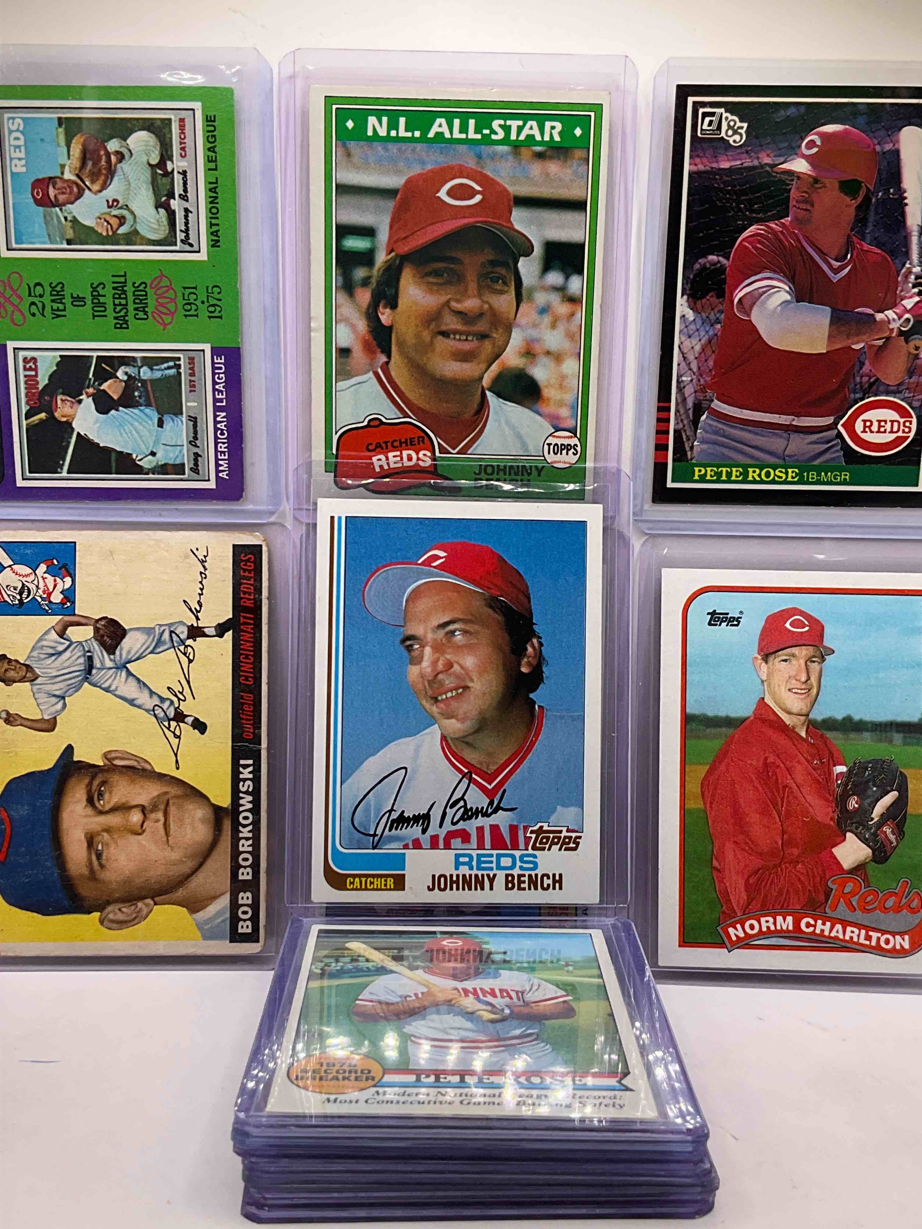 Vintage Reds! Johnny Bench, Pete Rose, Along With Cards From The 60’s! Insane Vintage Reds 16 Card Lot! Crazy Reds!