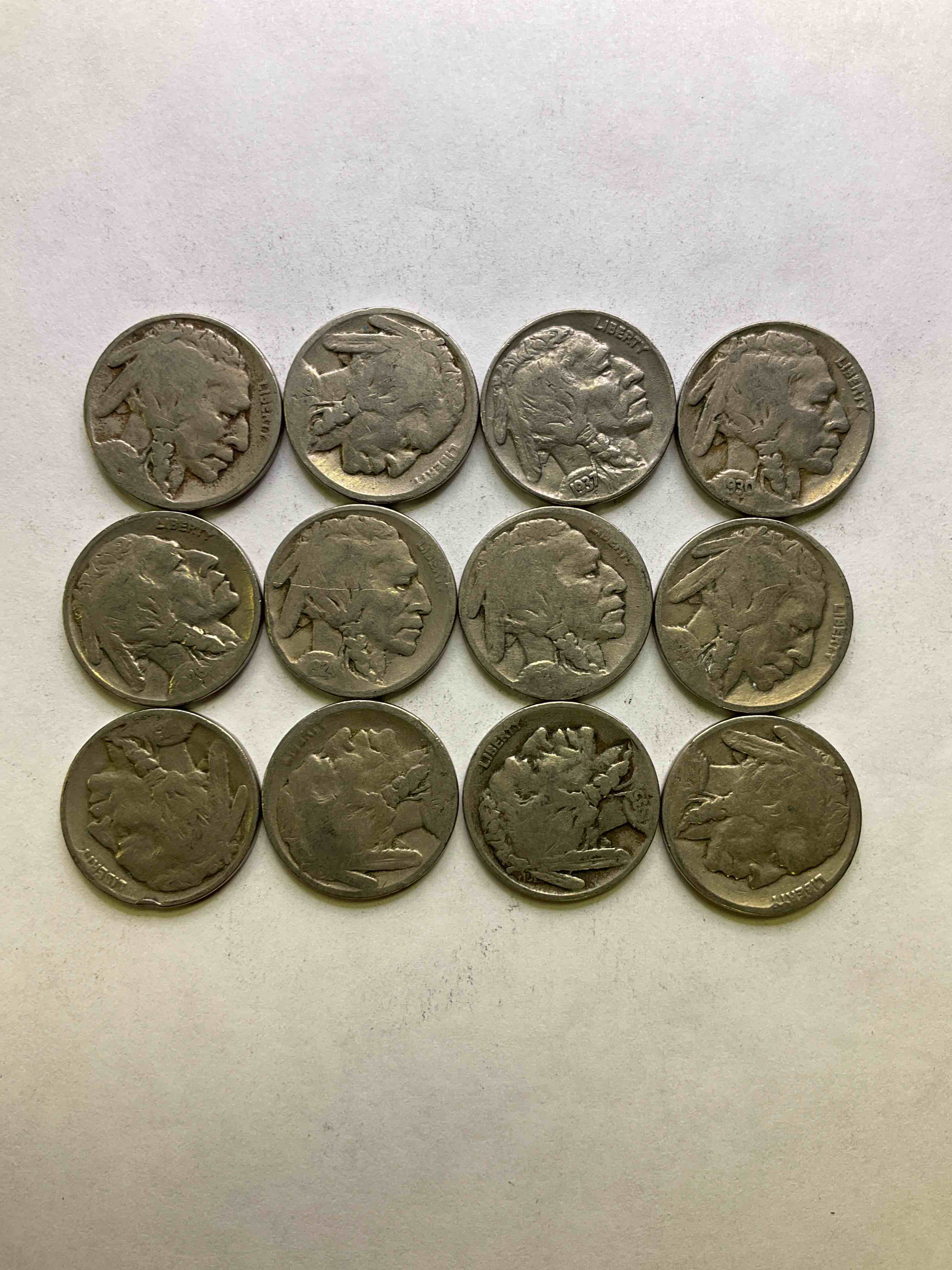 Historic Buffalo Nickels! Indian Head Buffalo Nickels Were Minted From 1913 To 1938 & Have Become A Favorite For Coin Collectors Around The World! Own Pieces Of American History With These Cools Indian Head Buffalo Nickels In Circulated Condition, Most With Visible Dates Which Is Very Rare For Buffalo Nickels!