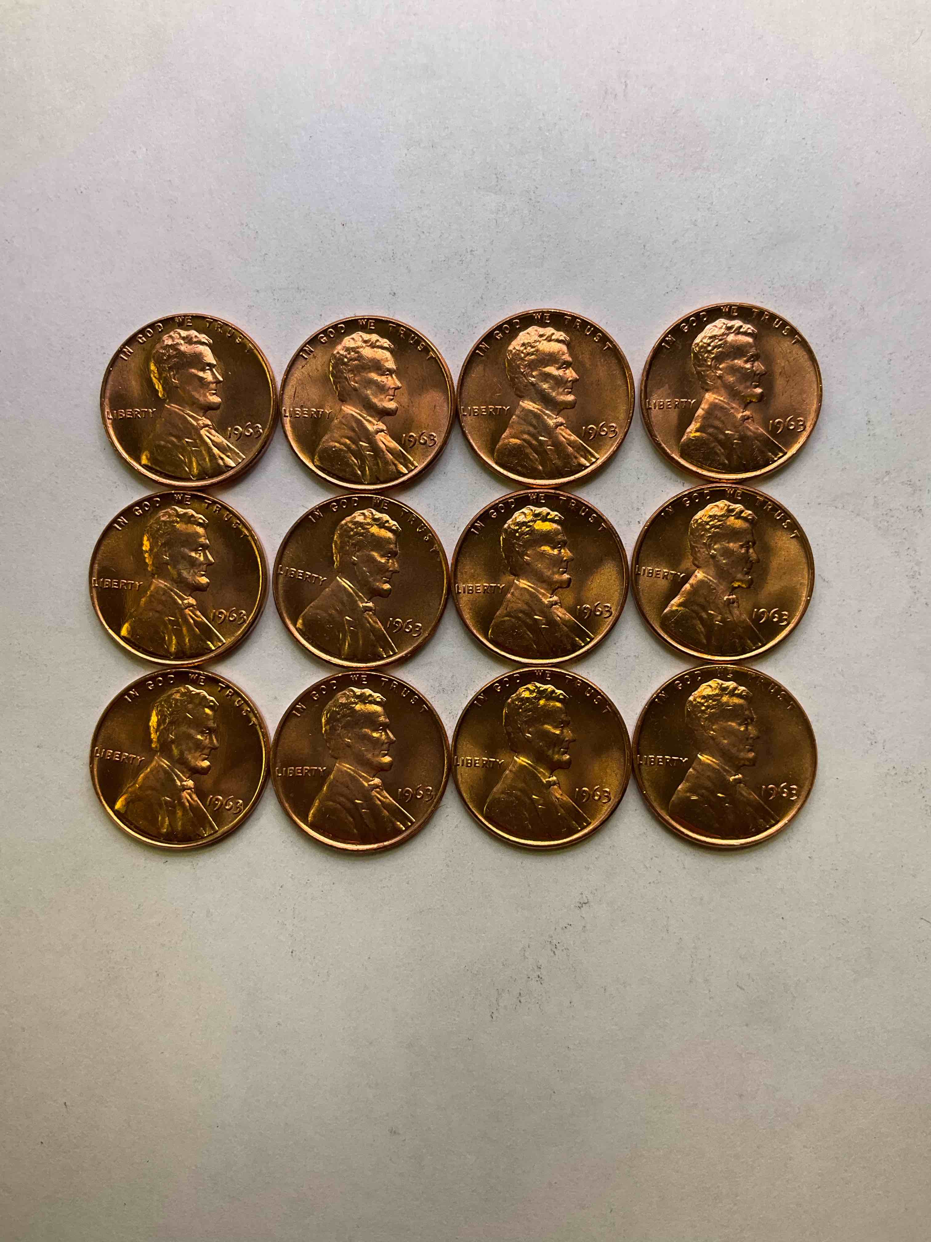 1963 Uncirculated History! These Uncirculated Lincoln Pennies Are From 1963, The Year Of The JFK Assassination. These Pennies Are Uncirculated, Shiny & Gorgeous & Are Direct From The Original Untouched Bank Rolls! Pristine Pieces Of History!