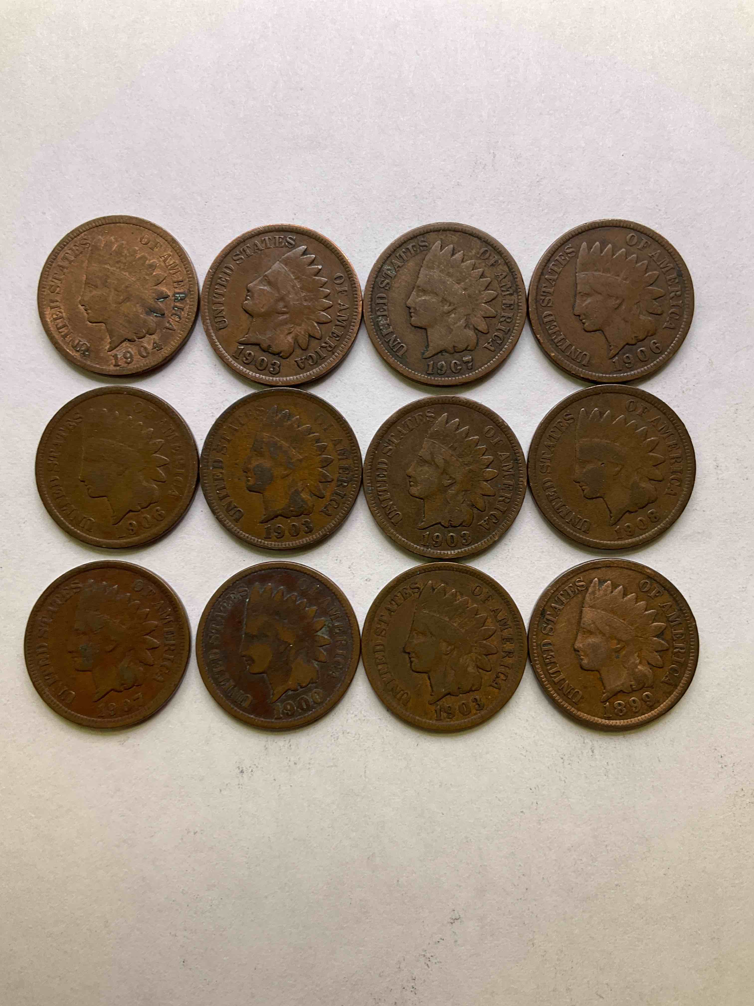 Indian Head Pennies! These Gorgeous U.S. Pennies Were Minted From 1859-1909 & Have Become Serious Collector Items! The "Indian Head" Design Is Actually A Representation Of Lady Liberty Wearing An Indian Headdress. Here Are Beautiful, Well-Kept Examples Representing Many Different Mint Years! Super Rare With Dates On! Great For Collecting, Investing & Learning History!