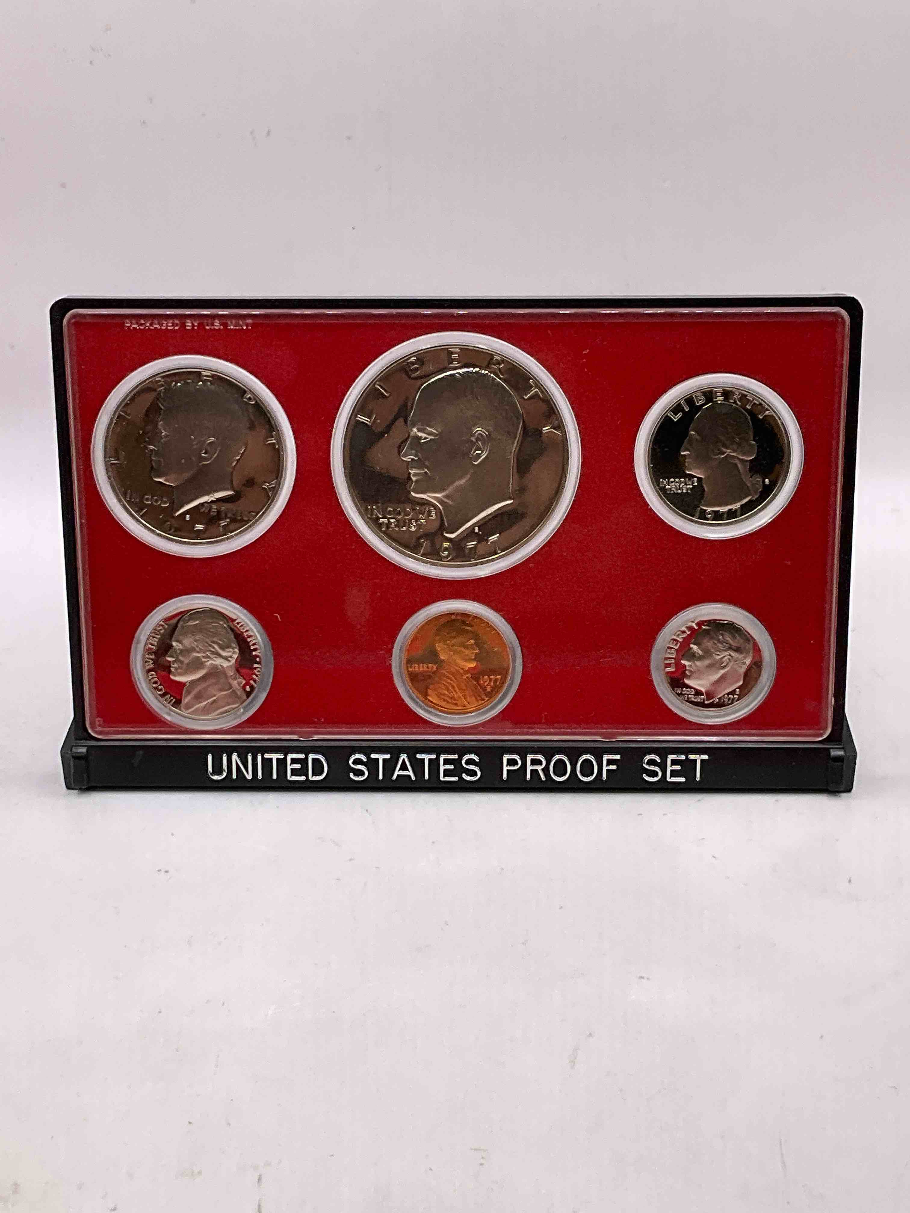 "May The Force Be With You" With This 1977 Uncirculated U.S. Mint Set, The Year Star Wars Was Originally Created! Also The Last year Of The Large Dollar Coin! This Gorgeous Mint Set Features Each U.S. Coin Minted in 1977 In Uncirculated Condition, Mounted In A Beautiful Display & Case Direct From The U.S. Mint! Own An Awesome Investment & Incredible Piece Of U.S. History! Also Makes For An Awesome Gift!