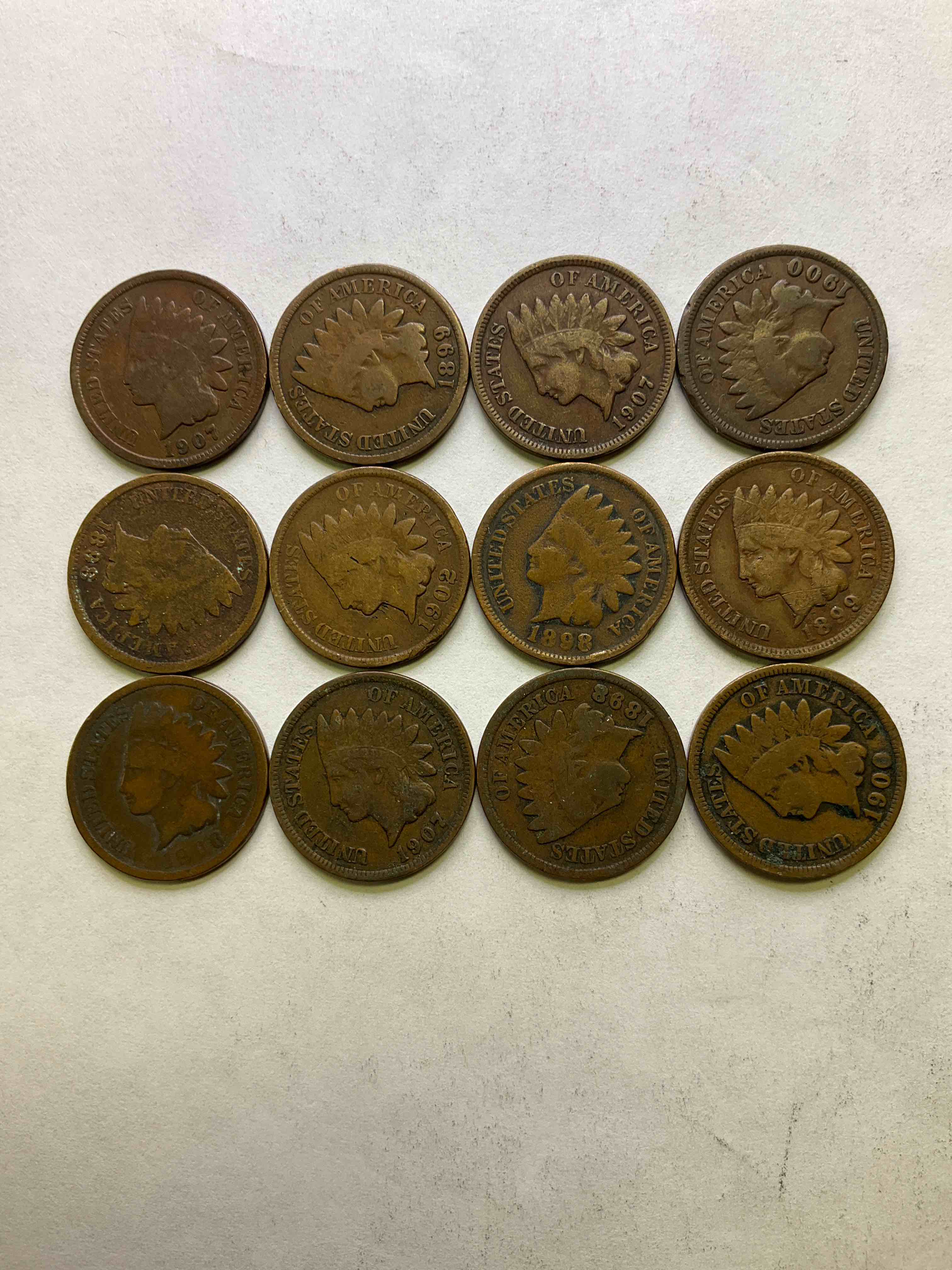 Indian Head Pennies! These Gorgeous U.S. Pennies Were Minted From 1859-1909 & Have Become Serious Collector Items! The "Indian Head" Design Is Actually A Representation Of Lady Liberty Wearing An Indian Headdress. Here Are Beautiful, Well-Kept Examples Representing Many Different Mint Years! Super Rare With Dates On! Great For Collecting, Investing & Learning History!