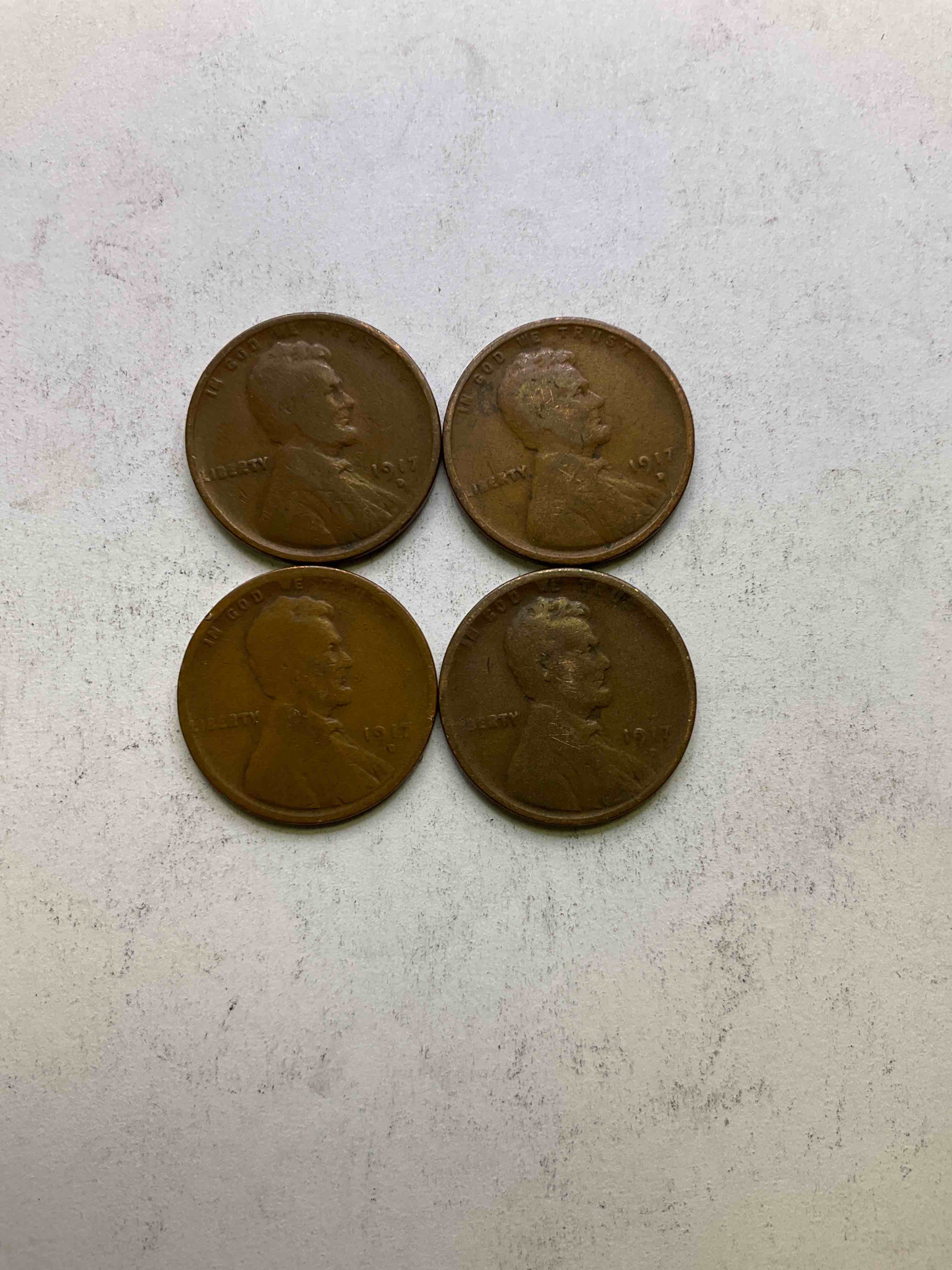 1917 World War I History! Rare 1917 Wheat Pennies In Great Circulated Condition With Visible Dates, Nearly Impossible To Collect & Serious Collector Items! 1917 is The Year America Entered World War I. Own An Incredible Piece Of History With These 1917 Pennies. Think Of The History These Pennies Have Seen!