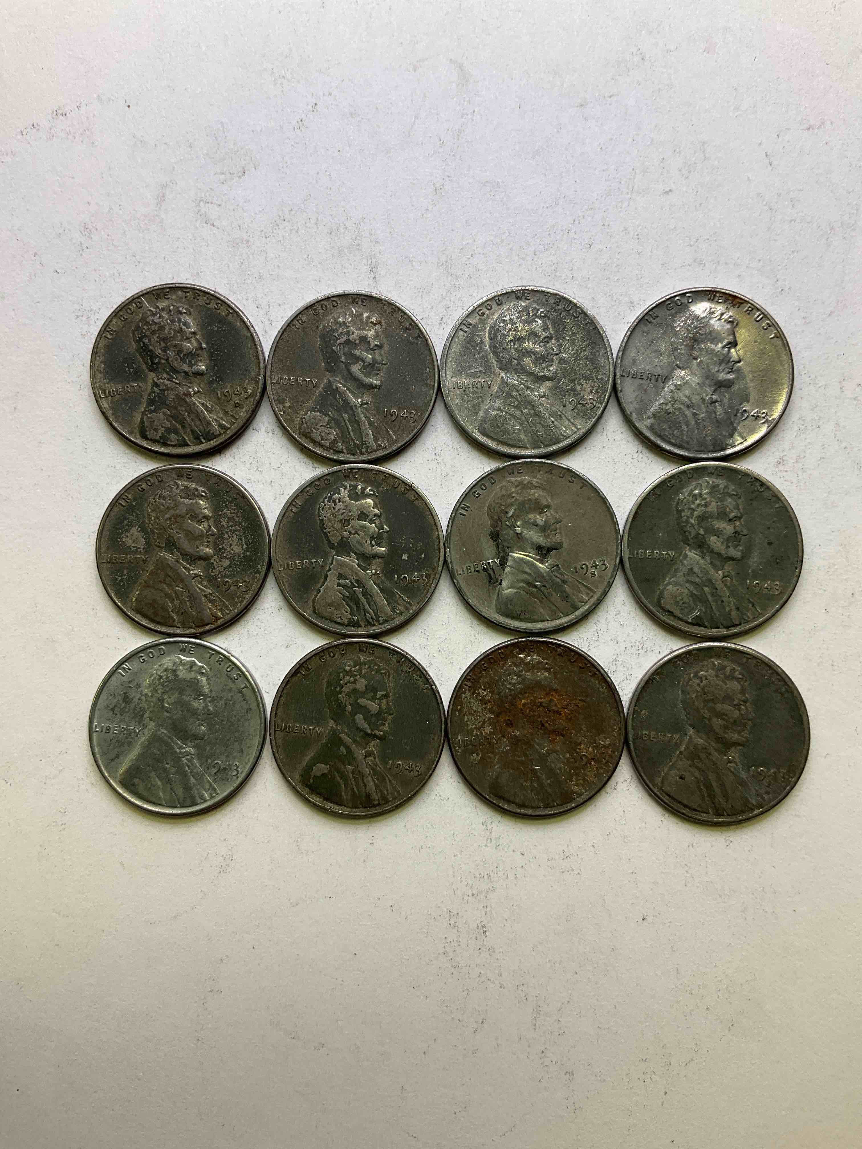 1943 World War lI History! Did You Know That In 1943 Copper Was So Valuable For Making Ammunition That The U.S. Treasury Made Pennies Out Of Steel?! 1943 STEEL Pennies Have Become Valuable, Rare Collector Items! Up For Auction Are Rare WWII Steel Pennies Appearing Circulated. Own Pieces Of World War Il History That Are An Awesome Investment!