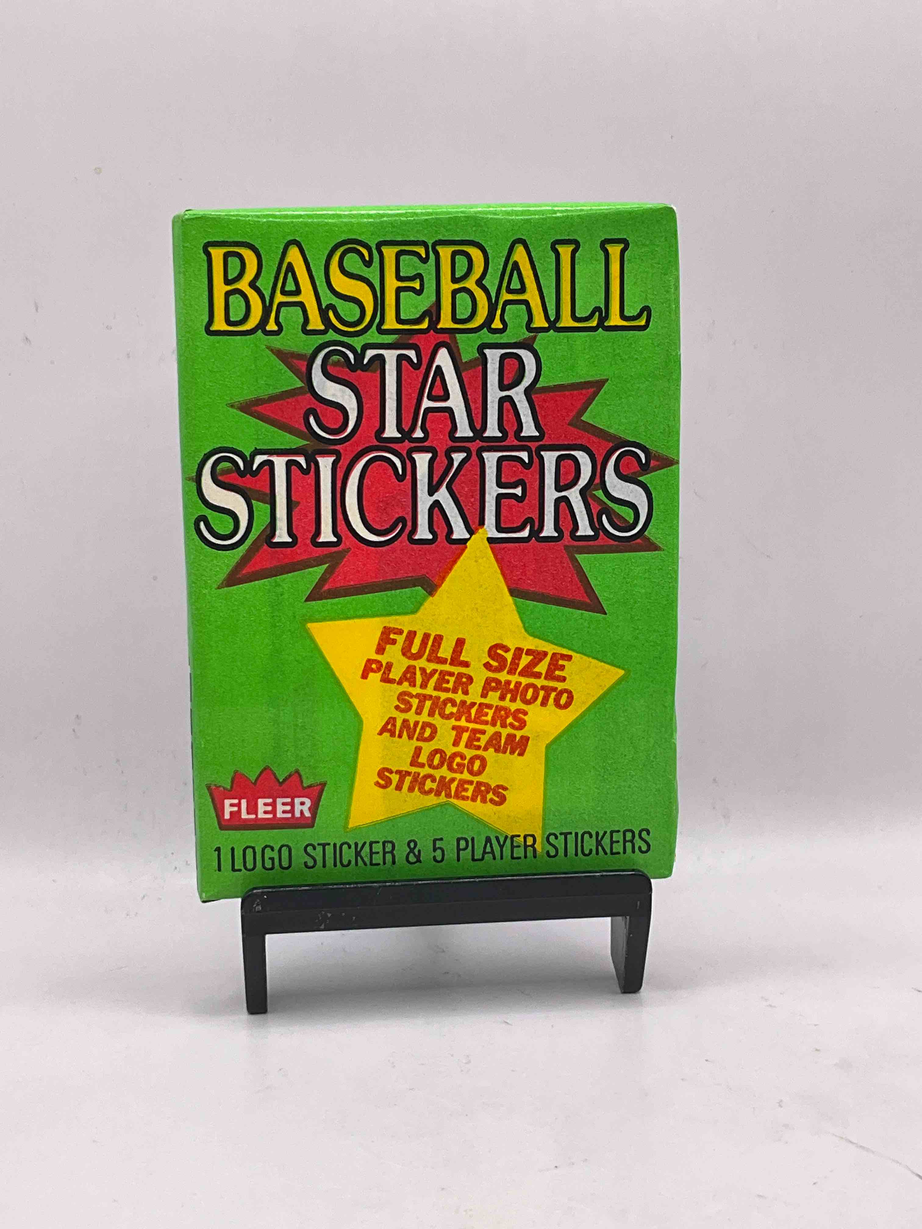 1986 Fleer Baseball History! Rare 1986 Sports Card Collectible Sticker Wax Packs, Direct From Original Sealed Retail Case. Each Pack Contains One Team Logo & Five Player Stickers. Get Your Hands On Baseball History, Drying Up Fast!