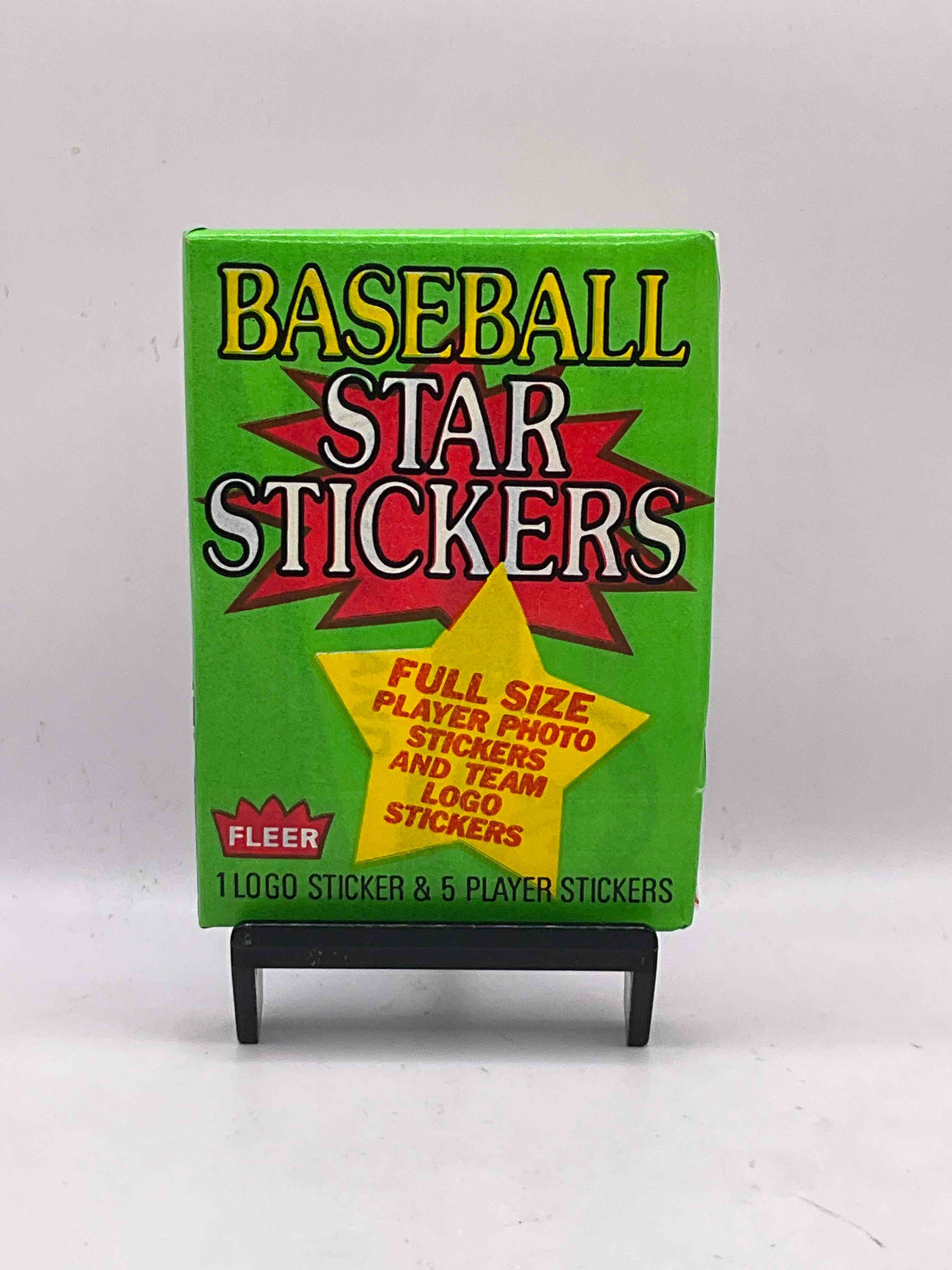1986 Fleer Baseball History! Rare 1986 Sports Card Collectible Sticker Wax Packs, Direct From Original Sealed Retail Case. Each Pack Contains One Team Logo & Five Player Stickers. Get Your Hands On Baseball History, Drying Up Fast!
