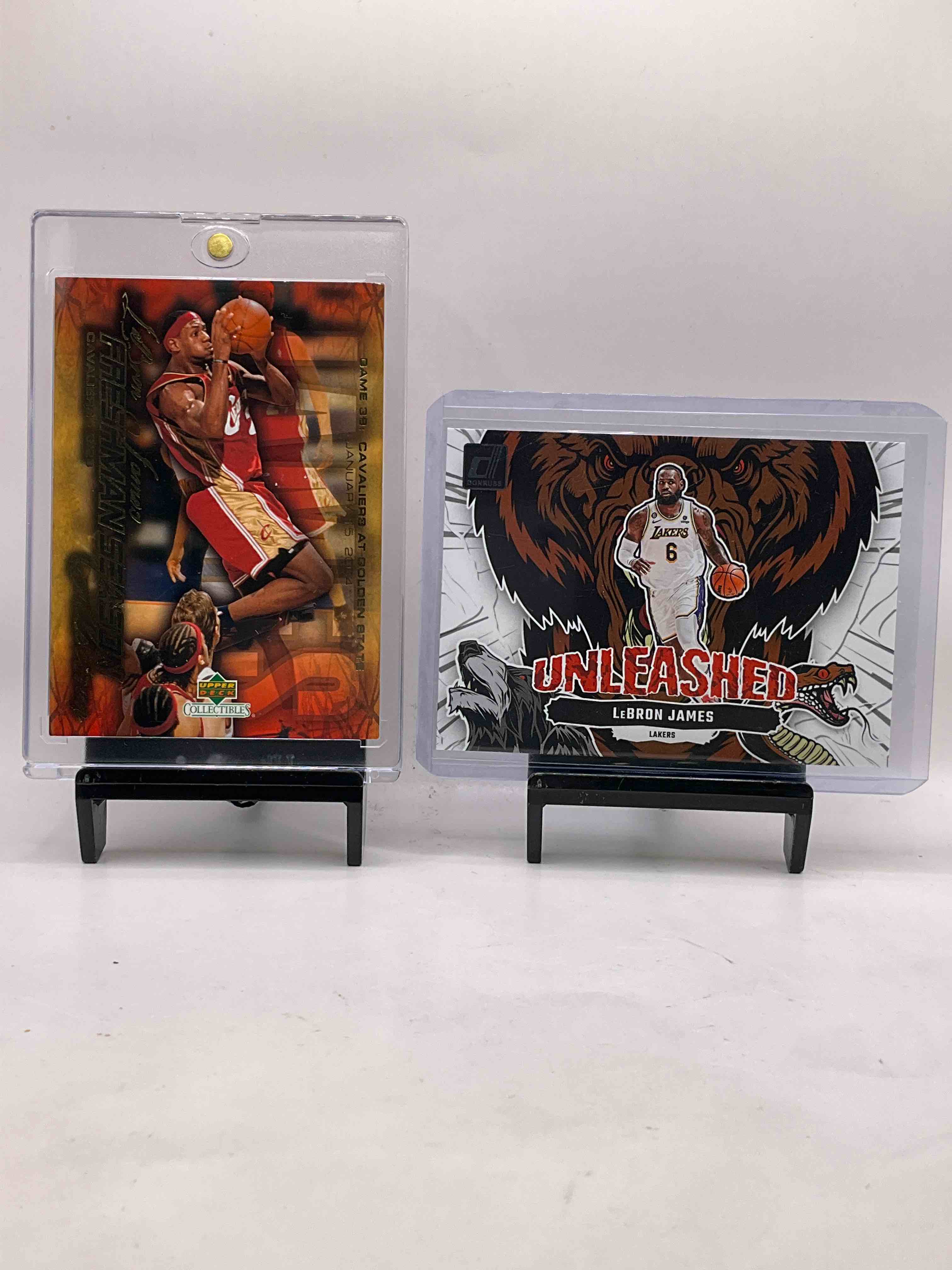 Cavs! LeBron James Rookie! 2004 Upper Deck Freshman Season Collection Card, Super Cool Unleashed LeBron Snake, Bear & Wolf Card! Along With Other Awesome Cavs! Donovan Mitchell, Evan Mobley, LeBron James, Joe Harris & More! 