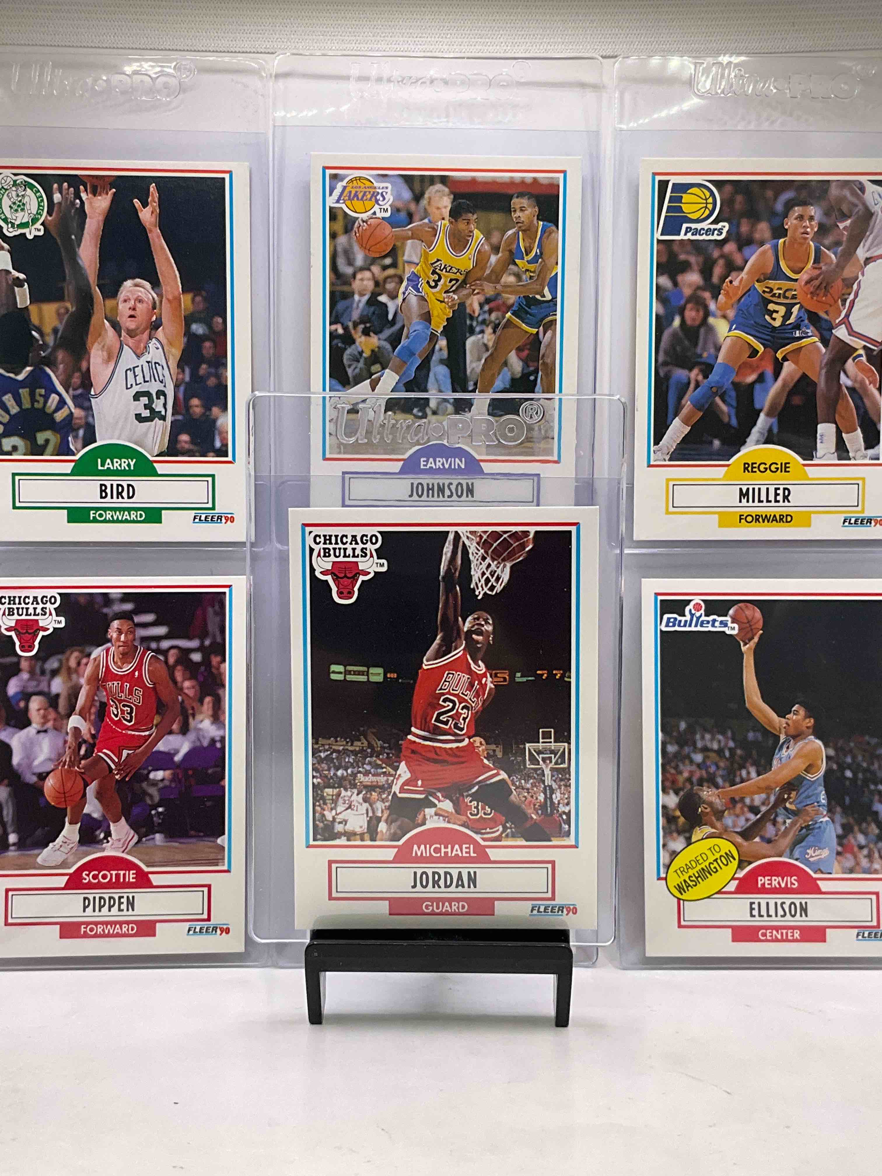 Holy Grail Basketball! 1990 Fleer Basketball Cards! 50 Card Craziness! One Of The Most Coveted Michael Jordan, Magic Johnson, Larry Bird, Scottie Pippen, Charles Barkley & Karl Malone Cards! Along With Other Nice 1990 NBA Basketball Cards! Clyde Drexler, Reggie Miller, Akeem Olajuwon & More! These Cards Are Super Rare, Only 4 Years Off From A Jordan Rookie! Awesome Base Cards Combo! Wow! Mixed With A Variety Of Other Cards, Doesn’t Get Better Than This!