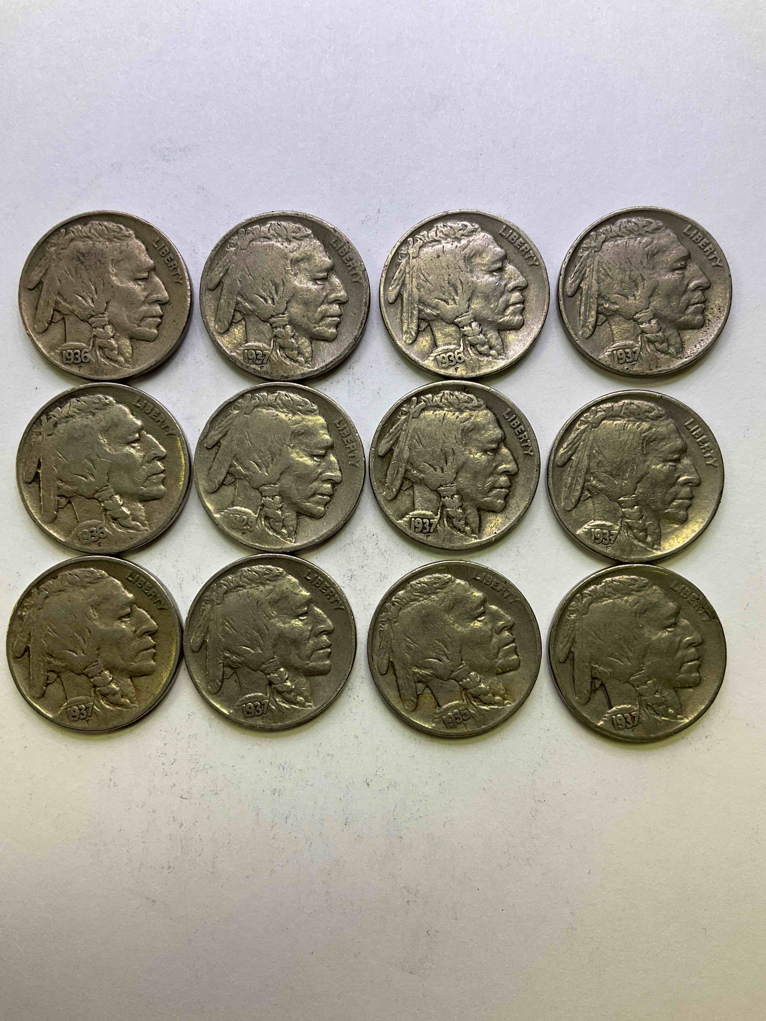 Historic Buffalo Nickels! Indian Head Buffalo Nickels Were Minted From 1913 To 1938 & Have Become A Favorite For Coin Collectors Around The World! Own Pieces Of American History With These Cools Indian Head Buffalo Nickels In Circulated Condition, Most With Visible Dates Which Is Very Rare For Buffalo Nickels!