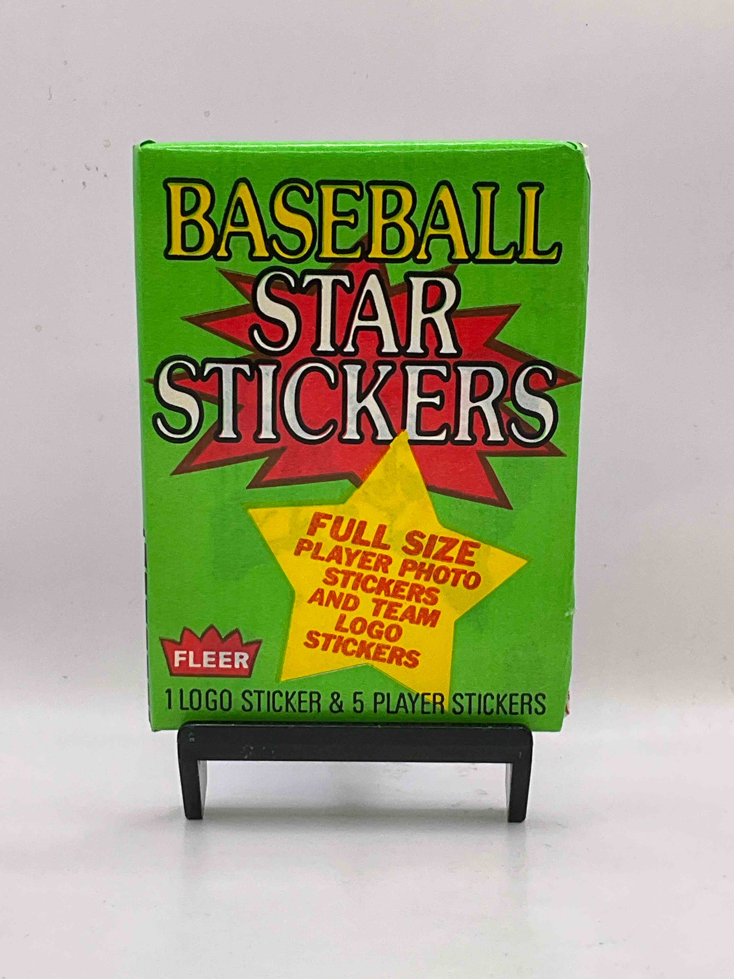 1986 Fleer Baseball History! Rare 1986 Sports Card Collectible Sticker Wax Packs, Direct From Original Sealed Retail Case. Each Pack Contains One Team Logo & Five Player Stickers. Get Your Hands On Baseball History, Drying Up Fast!