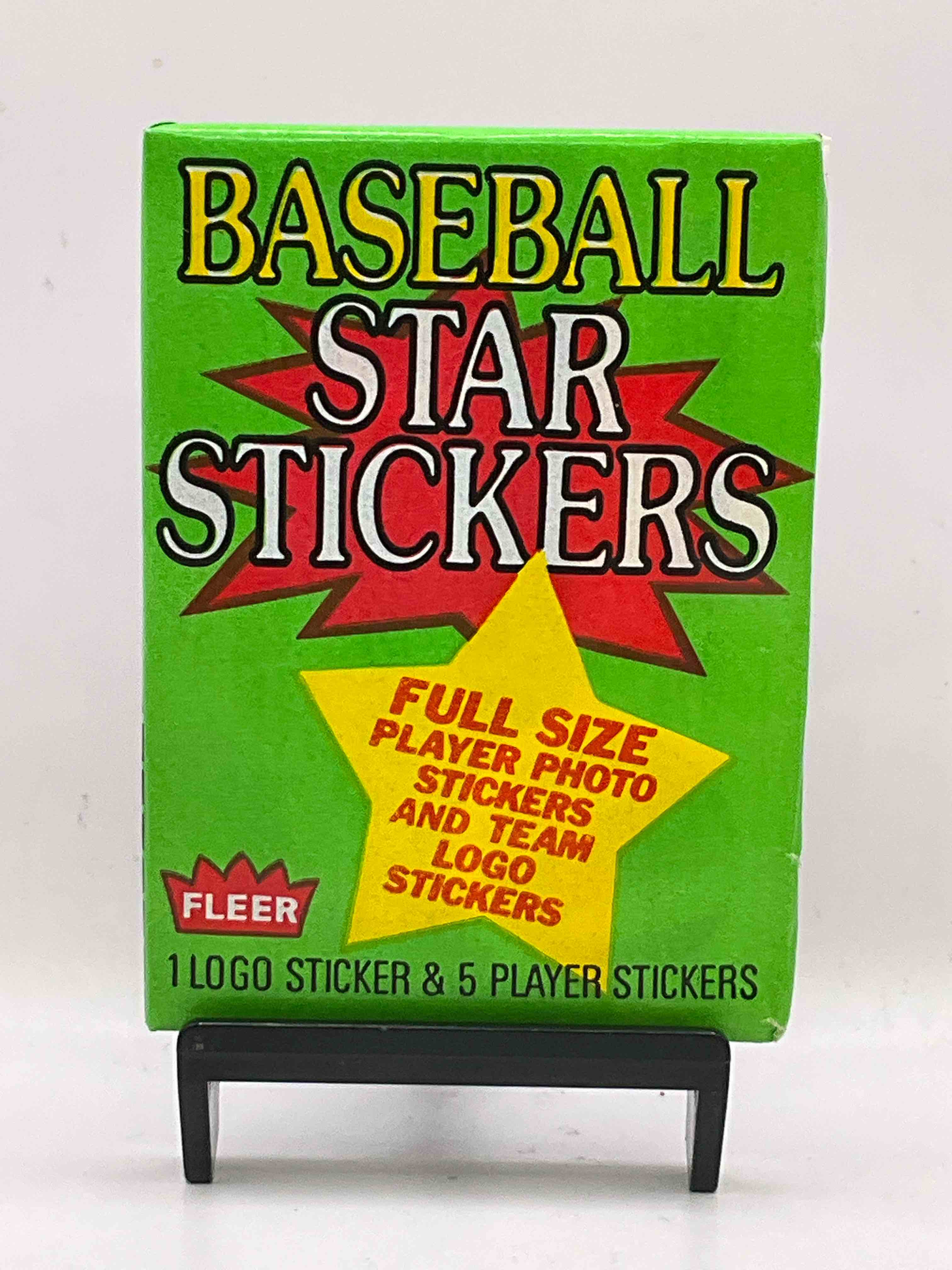 1986 Fleer Baseball History! Rare 1986 Sports Card Collectible Sticker Wax Packs, Direct From Original Sealed Retail Case. Each Pack Contains One Team Logo & Five Player Stickers. Get Your Hands On Baseball History, Drying Up Fast!