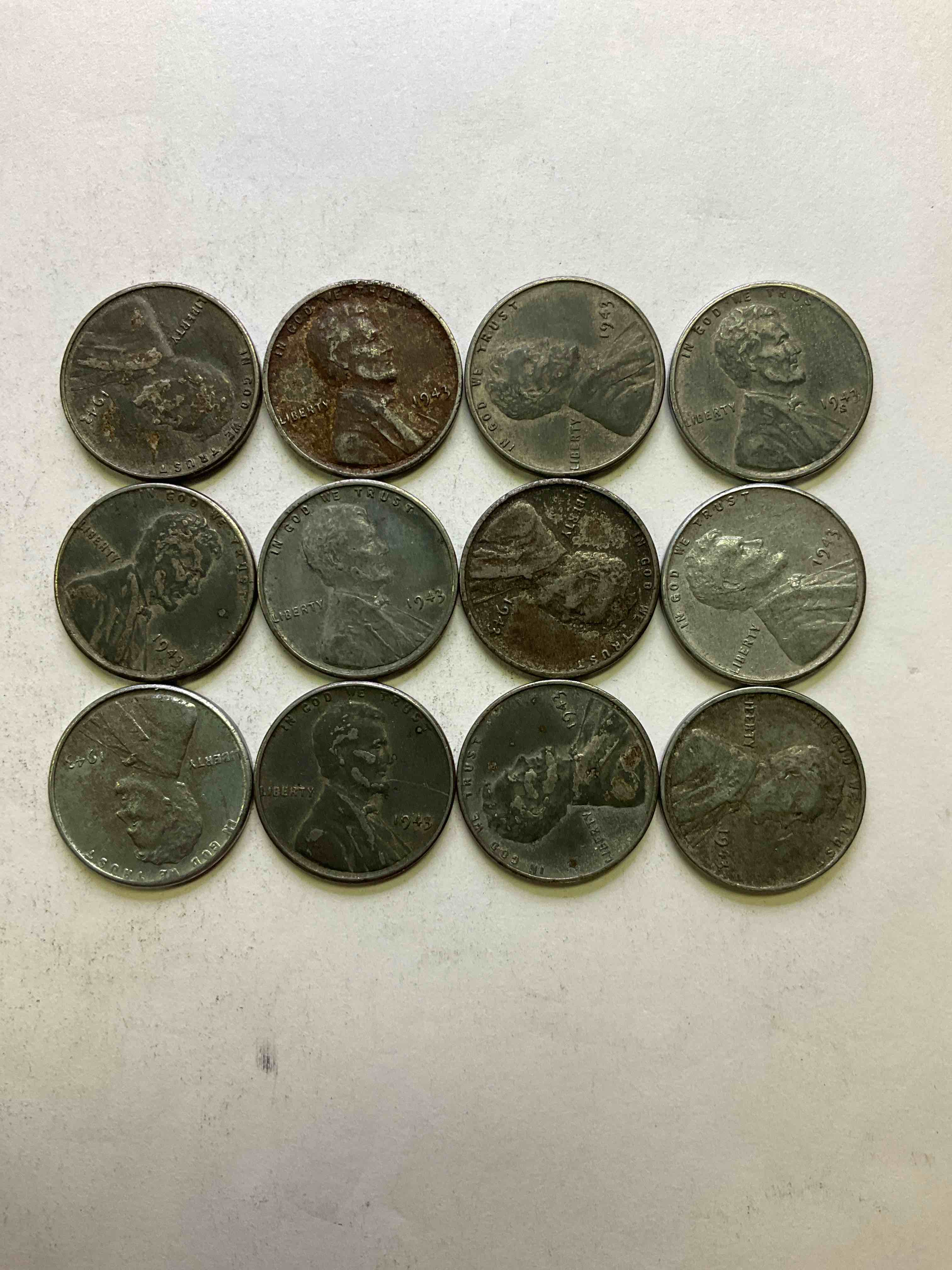 1943 World War Il History! Did You Know That In 1943 Copper Was So Valuable For Making Ammunition That The U.S. Treasury Made Pennies Out Of Steel?! 1943 STEEL Pennies Have Become Valuable, Rare Collector Items! Up For Auction Are Rare WWII Steel Pennies Appearing Circulated. Own Pieces Of World War Il History That Are An Awesome Investment!