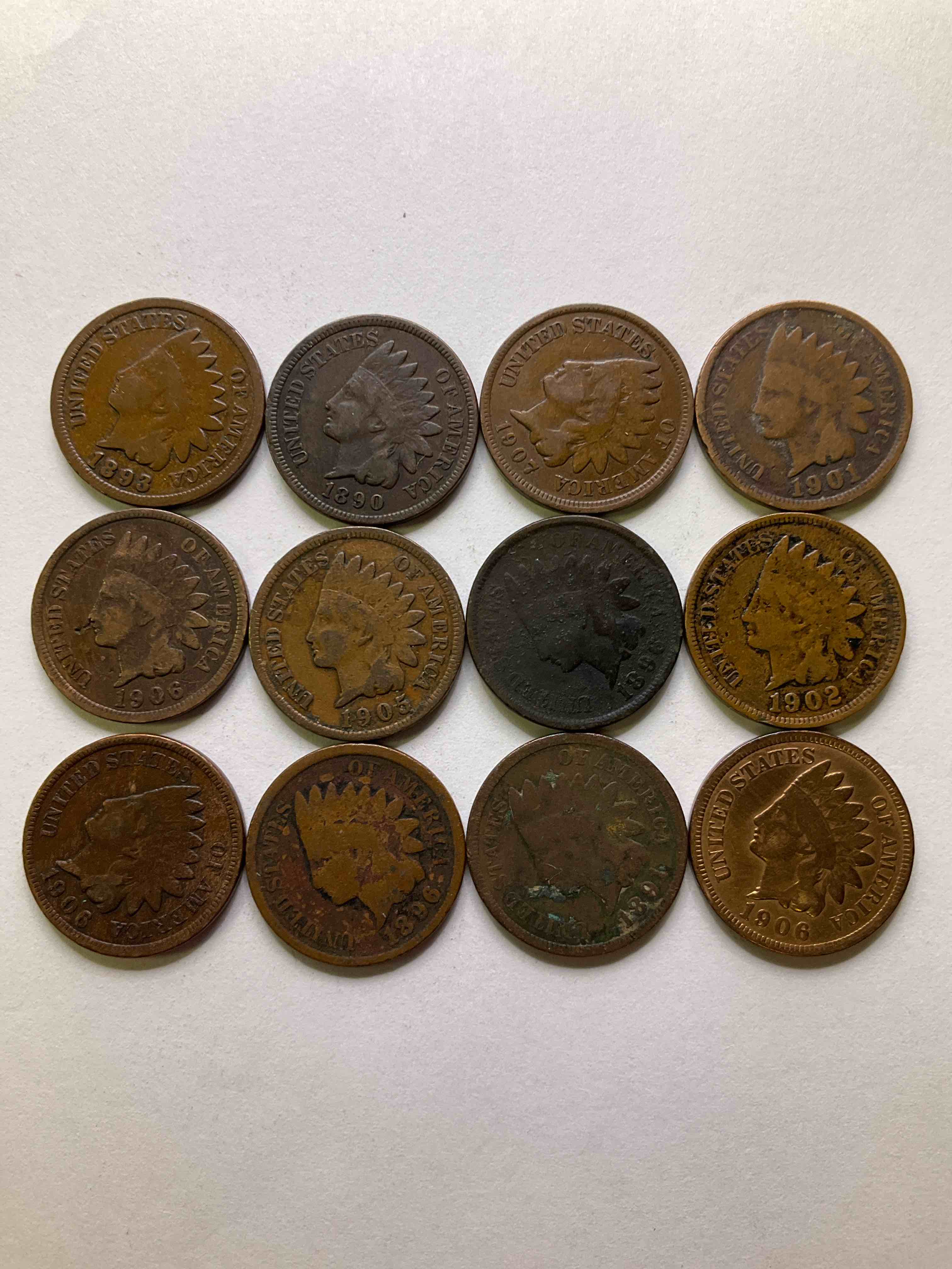 Indian Head Pennies! These Gorgeous U.S. Pennies Were Minted From 1859-1909 & Have Become Serious Collector Items! The "Indian Head" Design Is Actually A Representation Of Lady Liberty Wearing An Indian Headdress. Here Are Beautiful, Well-Kept Examples Representing Many Different Mint Years! Great For Collecting, Investing & Learning History, & Rare With Visible Dates!