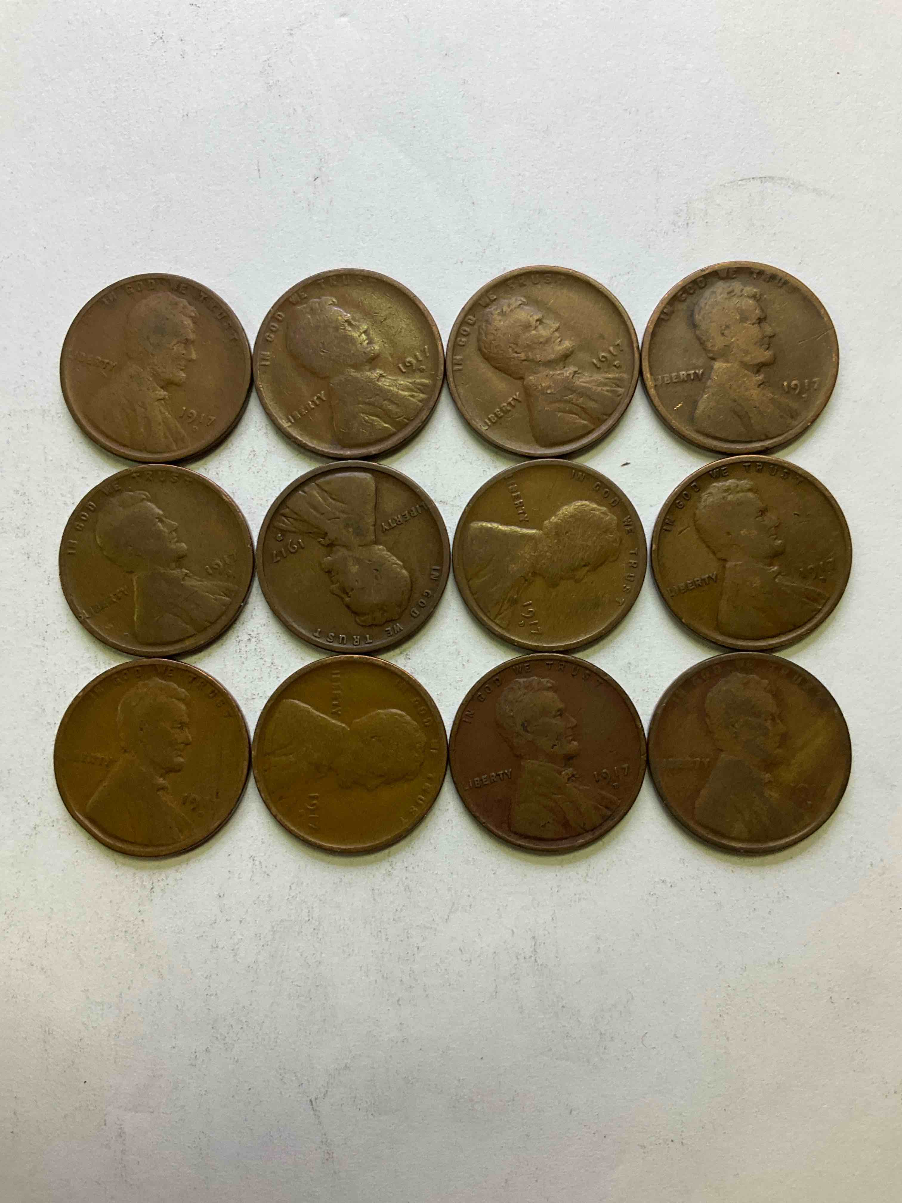 1917 World War I History! Rare 1917 Wheat Pennies In Great Circulated Condition With Visible Dates, Nearly Impossible To Collect & Serious Collector Items! 1917 ls The Year America Entered World War I. Own An Incredible Piece Of History With These 1917 Pennies. Think Of The History These Pennies Have Seen!