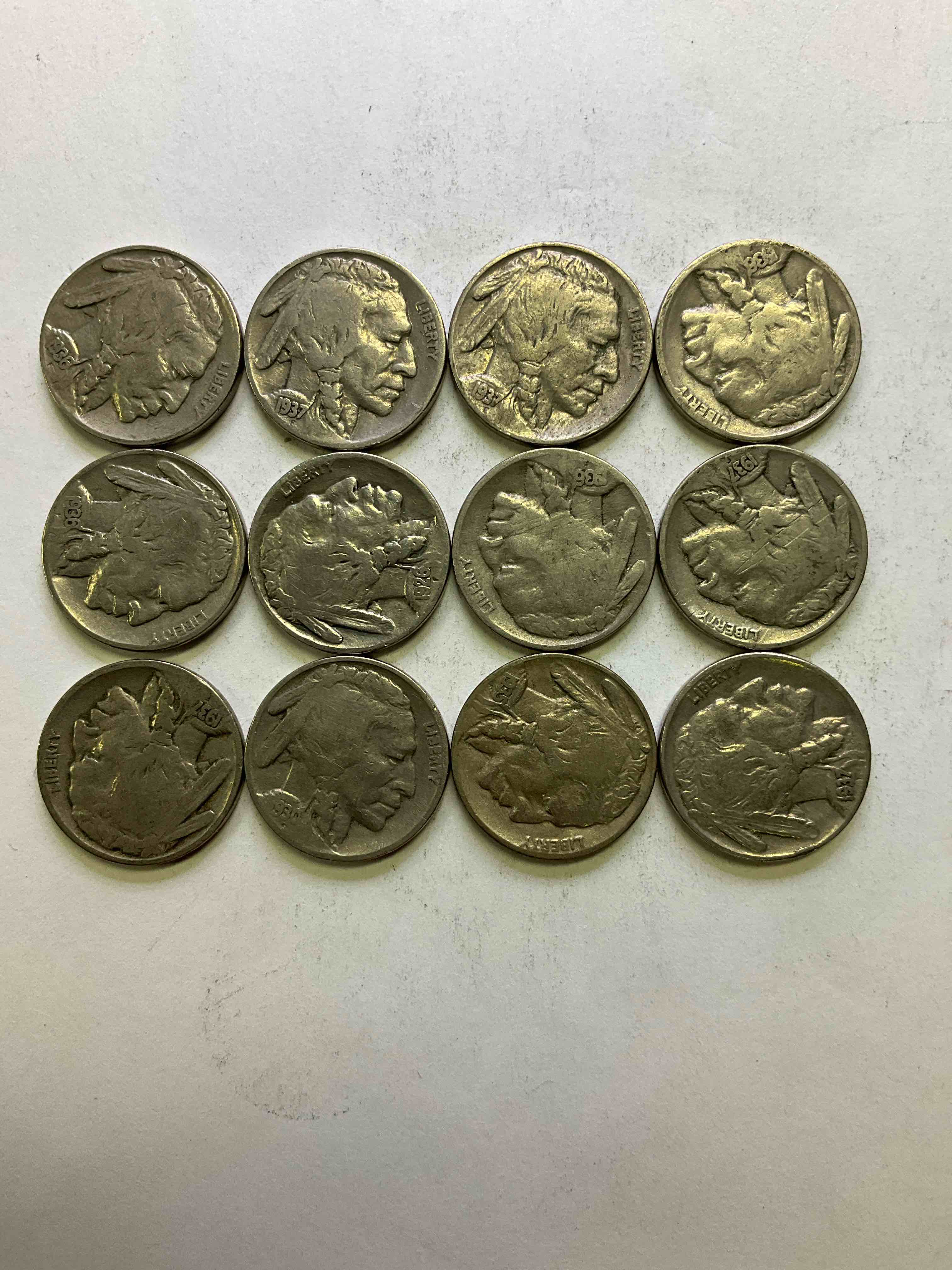 Historic Buffalo Nickels! Indian Head Buffalo Nickels Were Minted From 1913 To 1938 & Have Become A Favorite For Coin Collectors Around The World! Own Pieces Of American History With These Cools Indian Head Buffalo Nickels In Circulated Condition, Most With Visible Dates Which Is Very Rare For Buffalo Nickels!