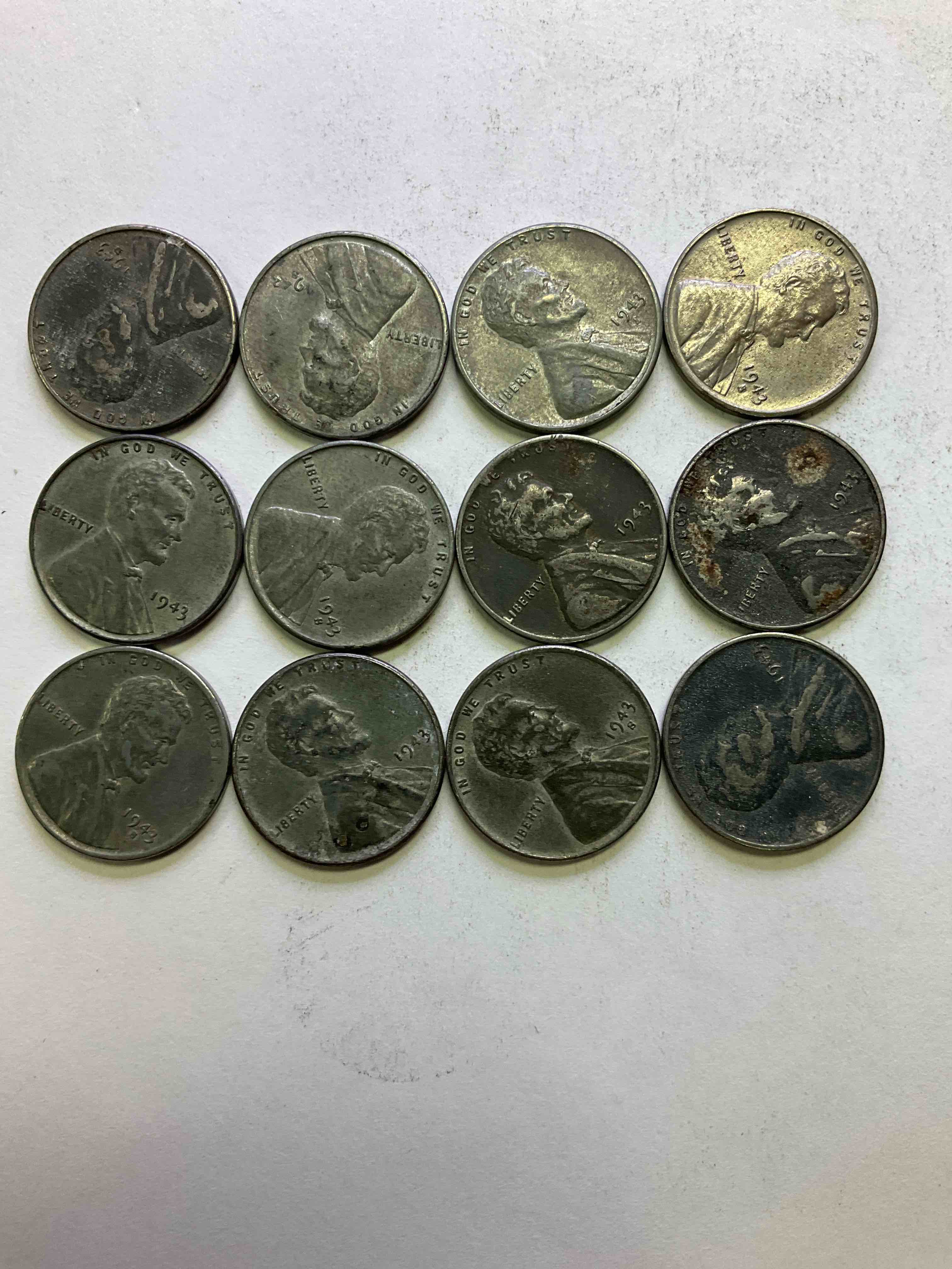 1943 World War Il History! Did You Know That In 1943 Copper Was So Valuable For Making Ammunition That The U.S. Treasury Made Pennies Out Of Steel?! 1943 STEEL Pennies Have Become Valuable, Rare Collector Items! Up For Auction Are Rare WWII Steel Pennies Appearing Circulated. Own Pieces Of World War Il History That Are An Awesome Investment!