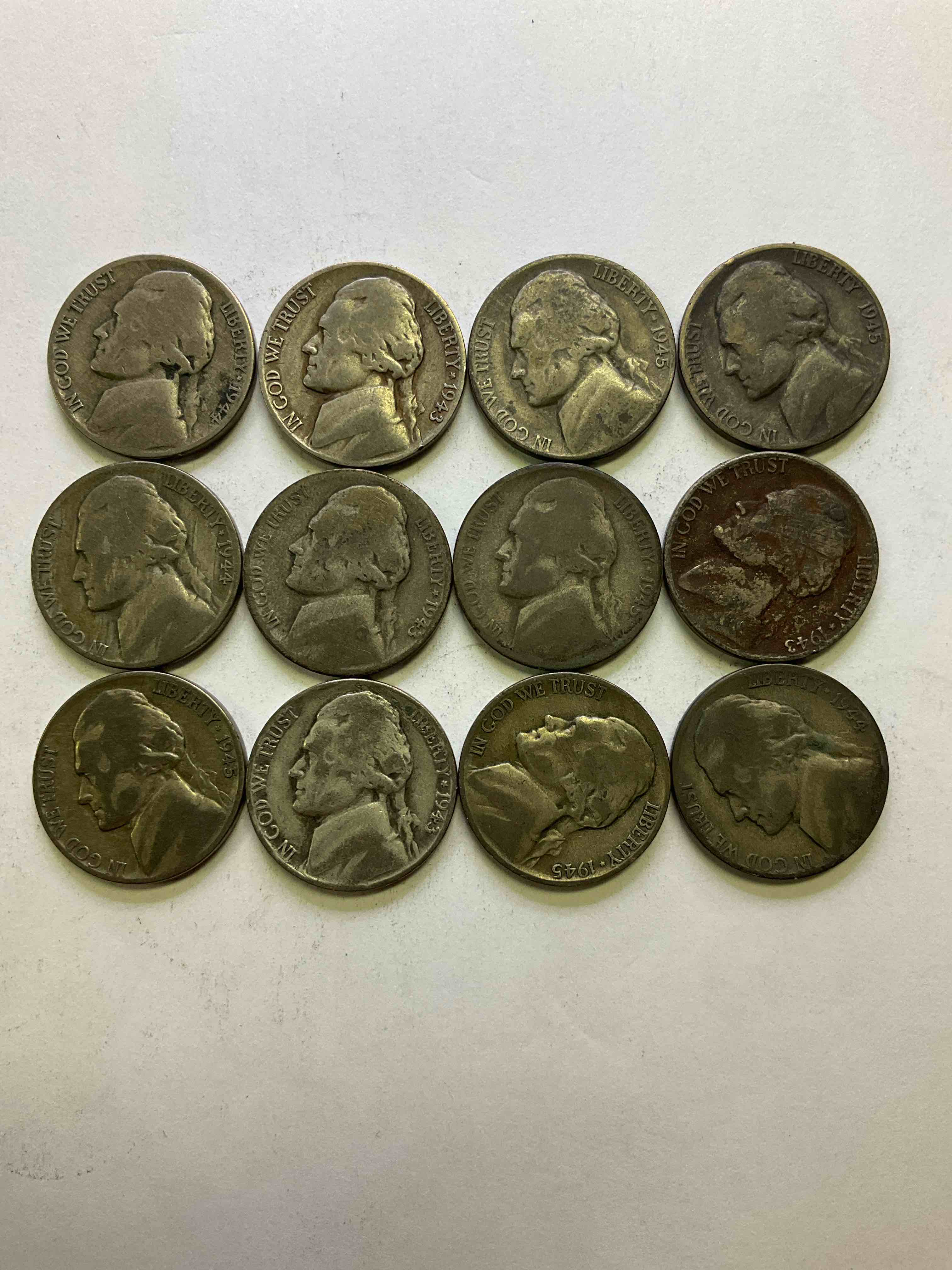 World War II U.S. Silver! Did You Know That Nickels Were Actually Made Of Silver During World War II From 1942-45? This Is Because America Needed Nickel To Make Ammunition, So The U.S. Treasury Made Nickels Out Of Partial Silver Instead Of Nickel For These Three Years Only! Own Great Pieces Of Rare World War II Silver. All Silver Nickels From The Height Of The War! Each Nickel Was Minted At 35% Silver, 56% Copper & 9% Manganese. Own Rare Pieces Of Valuable World War Il Precious Metal History! VERY Hard To Find!
