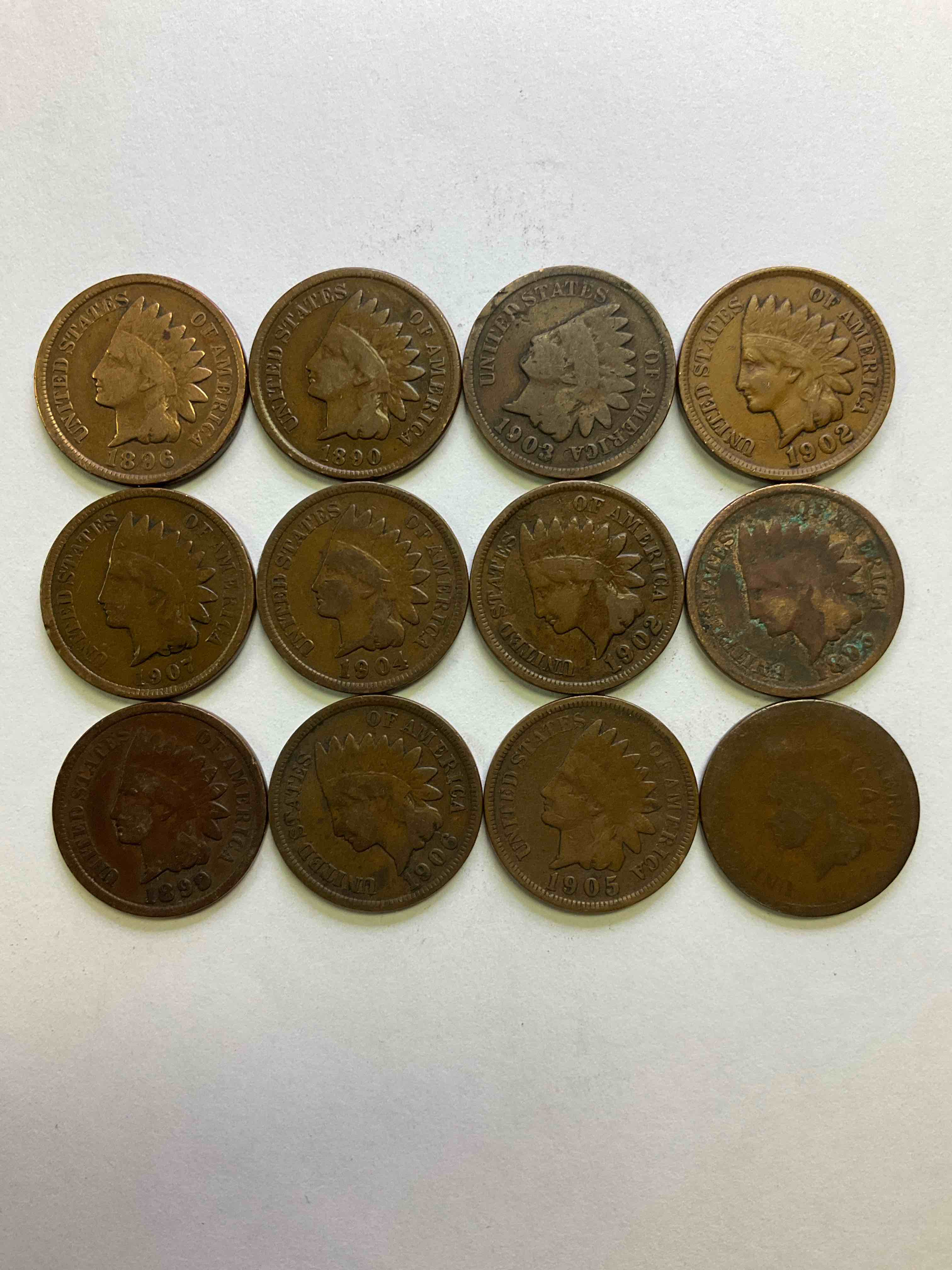 Indian Head Pennies! These Gorgeous U.S. Pennies Were Minted From 1859-1909 & Have Become Serious Collector Items! The "Indian Head" Design Is Actually A Representation Of Lady Liberty Wearing An Indian Headdress. Here Are Beautiful, Well-Kept Examples Representing Many Different Mint Years! Great For Collecting, Investing & Learning History, & Rare With Visible Dates!