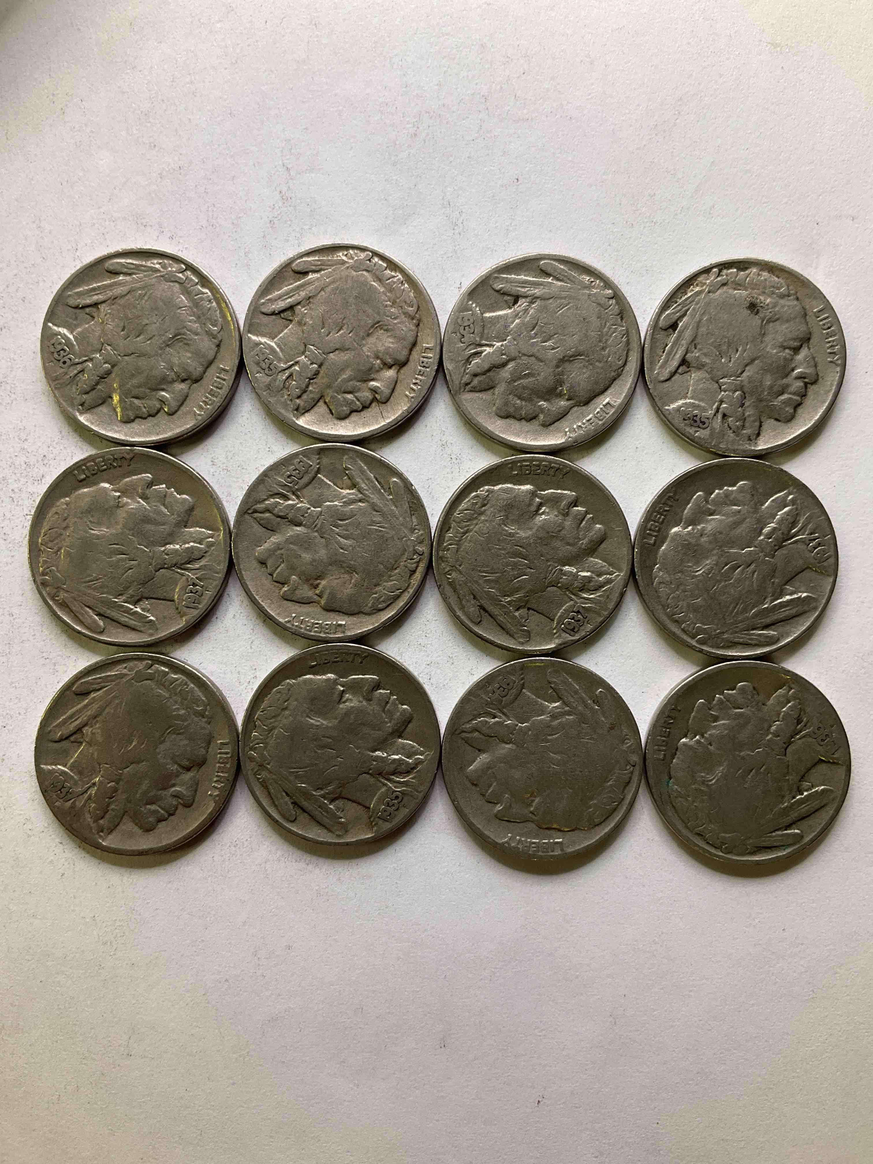 Historic Buffalo Nickels! Indian Head Buffalo Nickels Were Minted From 1913 To 1938 & Have Become A Favorite For Coin Collectors Around The World! Own Pieces Of American History With These Cools Indian Head Buffalo Nickels In Circulated Condition, Most With Visible Dates Which Is Very Rare For Buffalo Nickels!