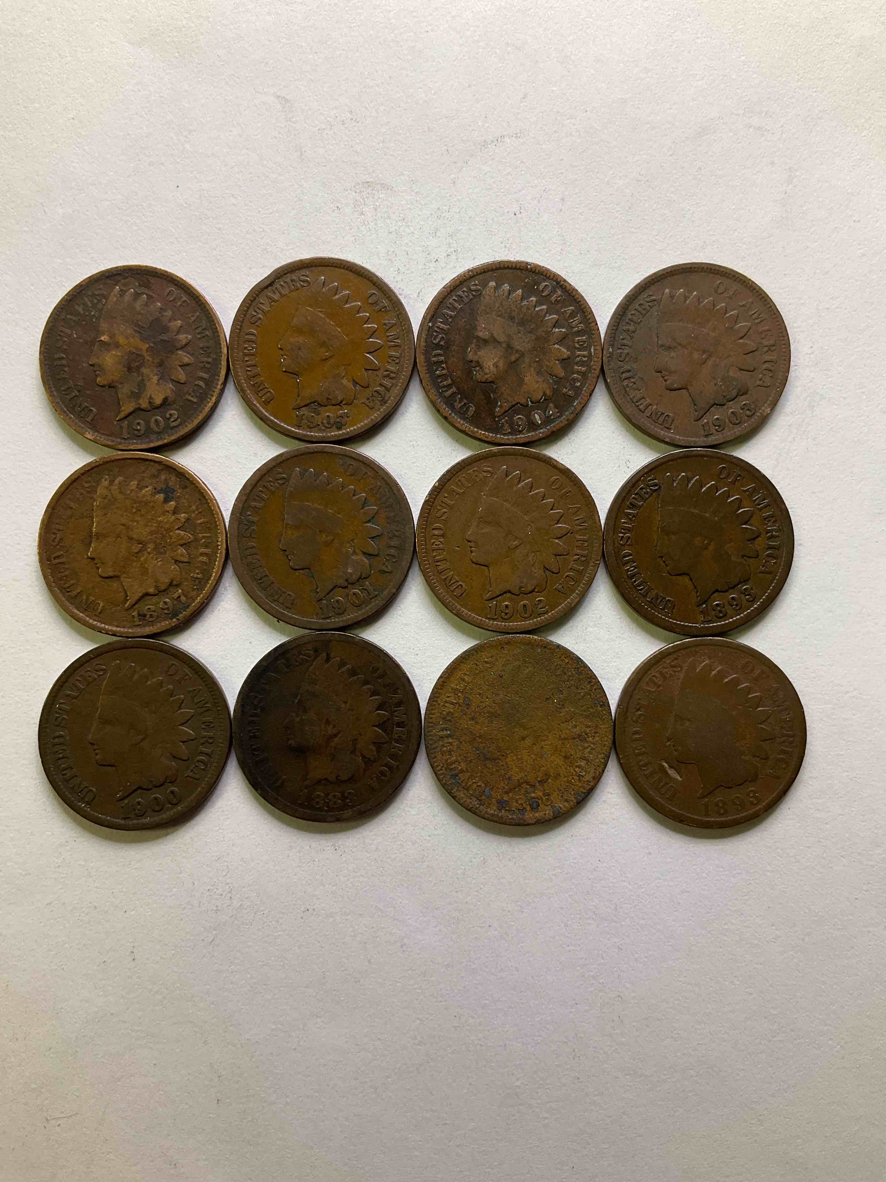 Indian Head Pennies! These Gorgeous U.S. Pennies Were Minted From 1859-1909 & Have Become Serious Collector Items! The "Indian Head" Design Is Actually A Representation Of Lady Liberty Wearing An Indian Headdress. Here Are Beautiful, Well-Kept Examples Representing Many Different Mint Years! Great For Collecting, Investing & Learning History, & Rare With Visible Dates!