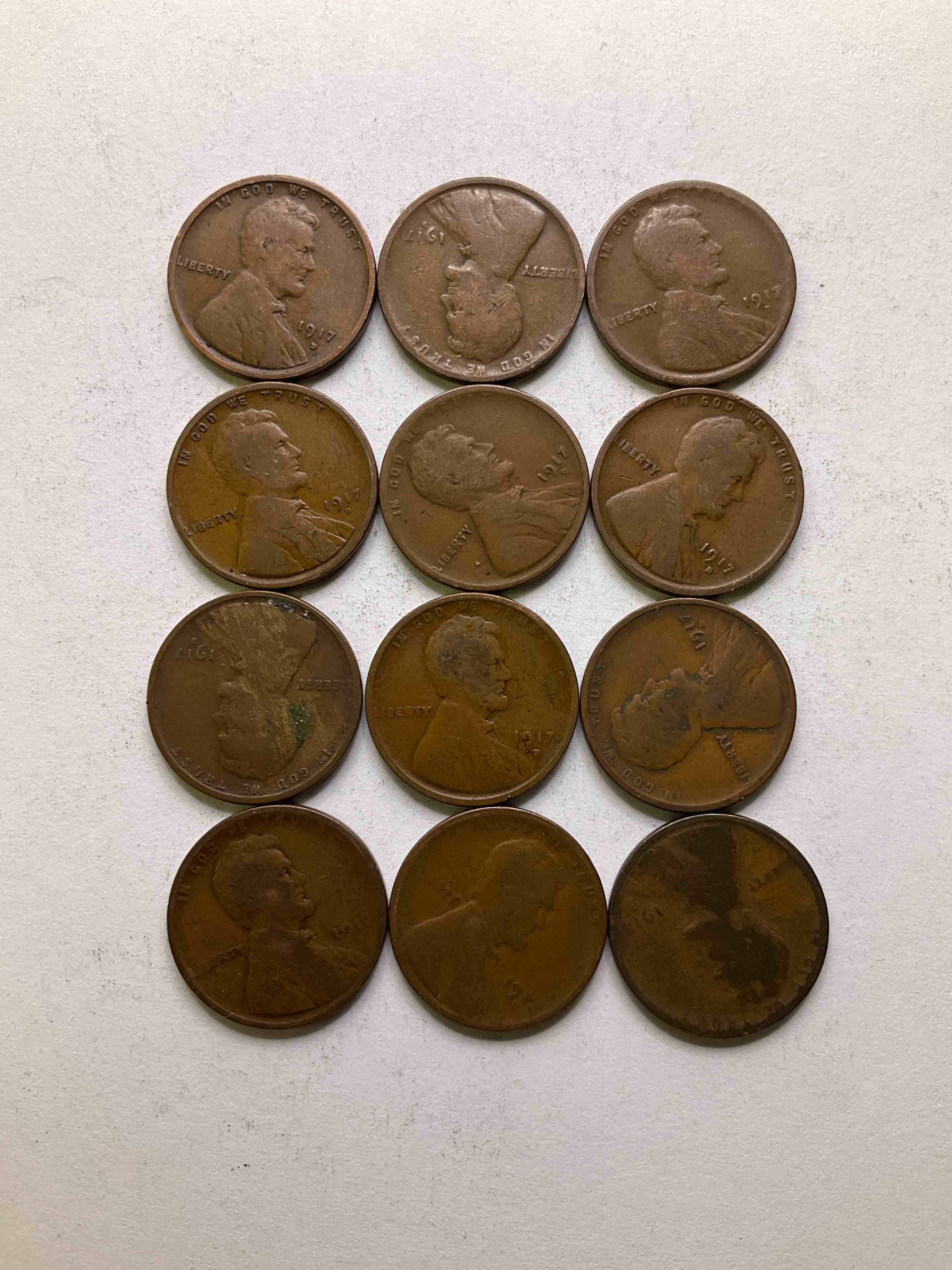 1917 World War I History! Rare 1917 Wheat Pennies In Great Circulated Condition With Visible Dates, Nearly Impossible To Collect & Serious Collector Items! 1917 ls The Year America Entered World War I. Own An Incredible Piece Of History With These 1917 Pennies. Think Of The History These Pennies Have Seen!