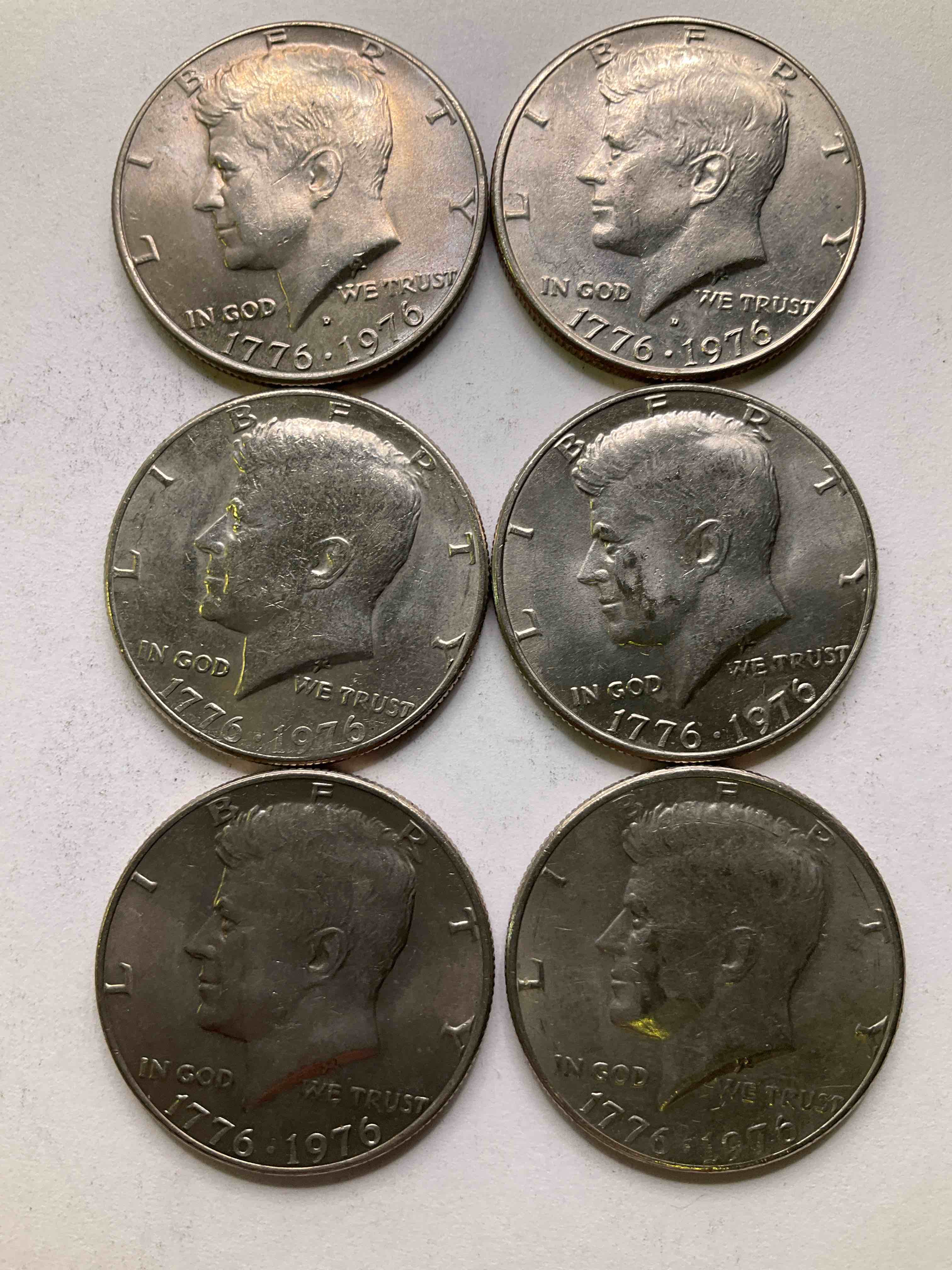 1976 Bicentennial Half Dollar Coins! In 1976 The U.S. Mint Produced Coins Celebrating The 200 Year Anniversary Of America. Up For Auction Are Awesome Examples Of 1976 Kennedy Half Dollars, Bicentennial Edition, In Very Good Circulated Condition. Highly Desirable For Collectors! Own Pieces Of History & Get Ready For America's 250 Year Anniversary Coming Soon!